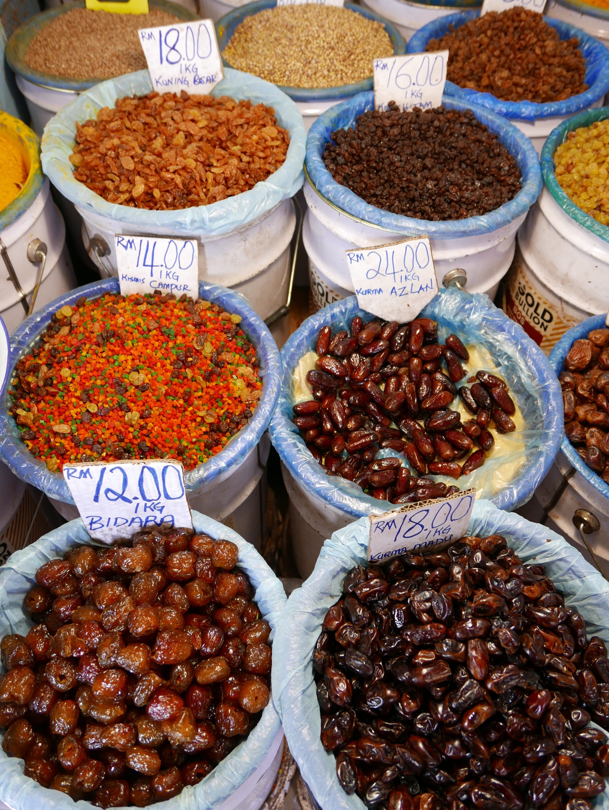 Photo by Author — dates and dried fruits — shops near India Street, Kuching, Sarawak, Malaysia