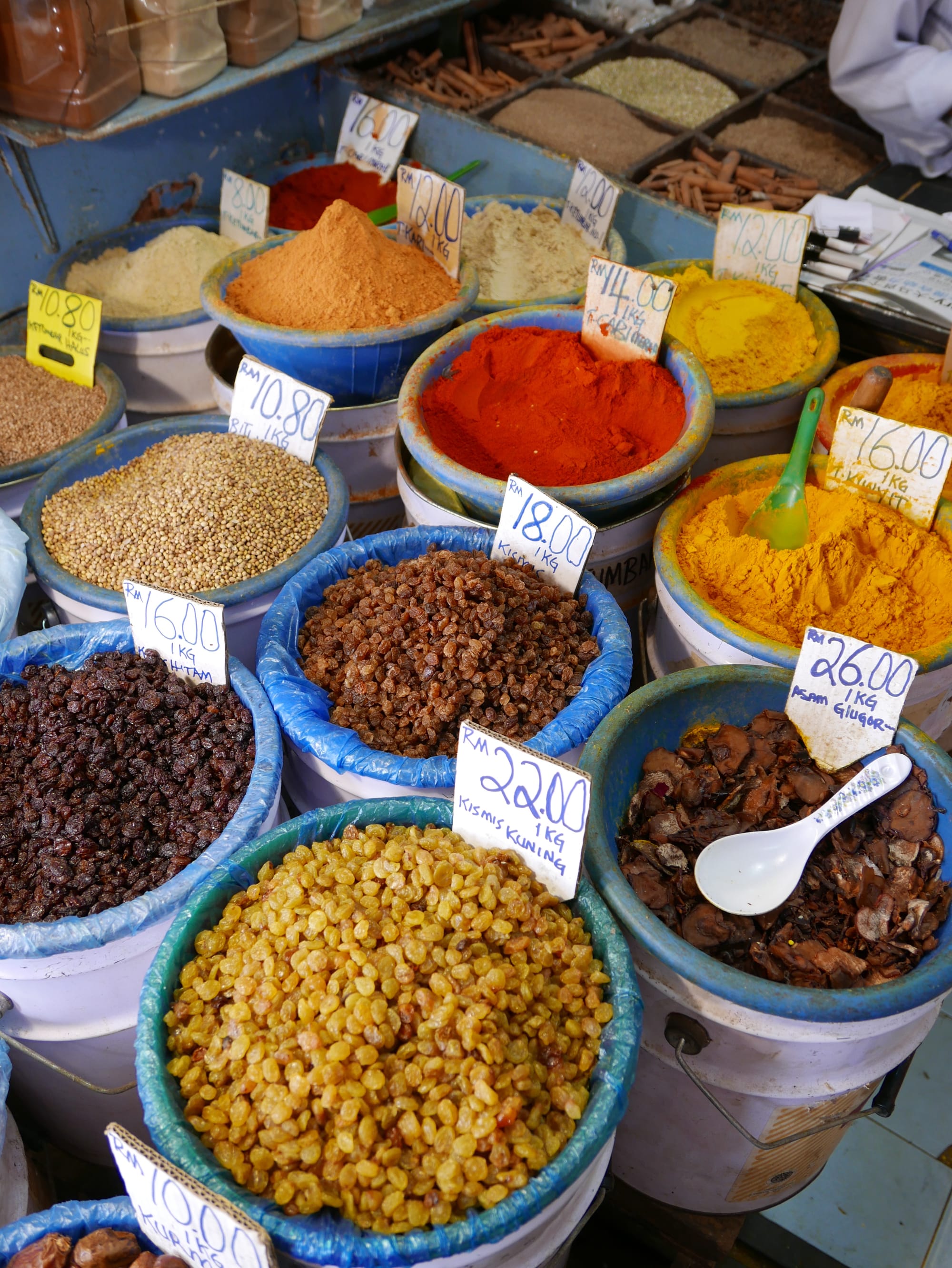 Photo by Author — dried fruit and spices — shops near India Street, Kuching, Sarawak, Malaysia