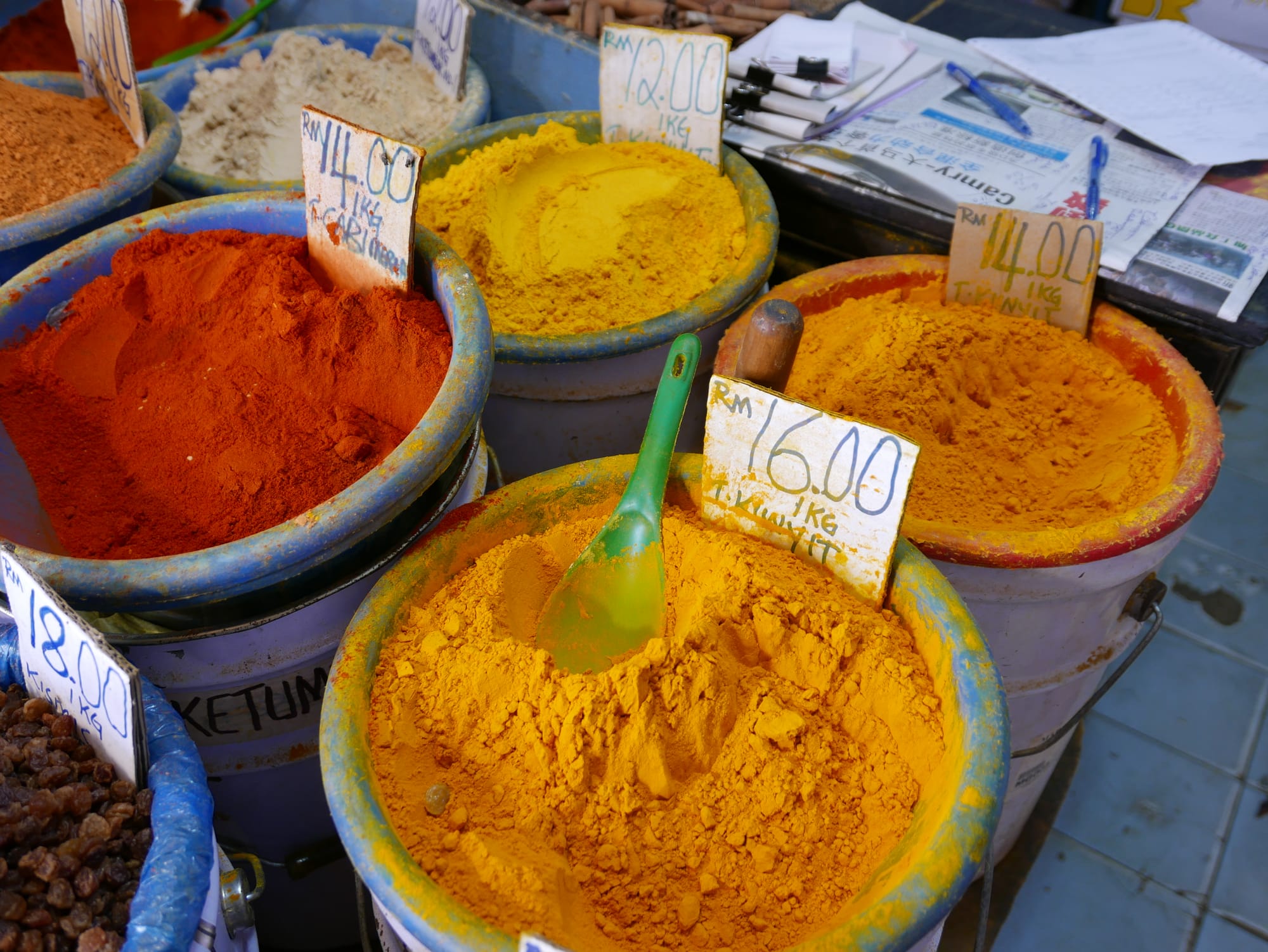 Photo by Author — spices — shops near India Street, Kuching, Sarawak, Malaysia