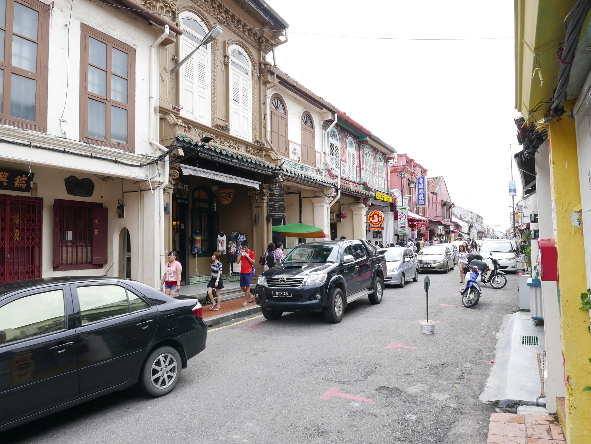 Photo by Author — narrow streets— exploring Malacca, Malaysia