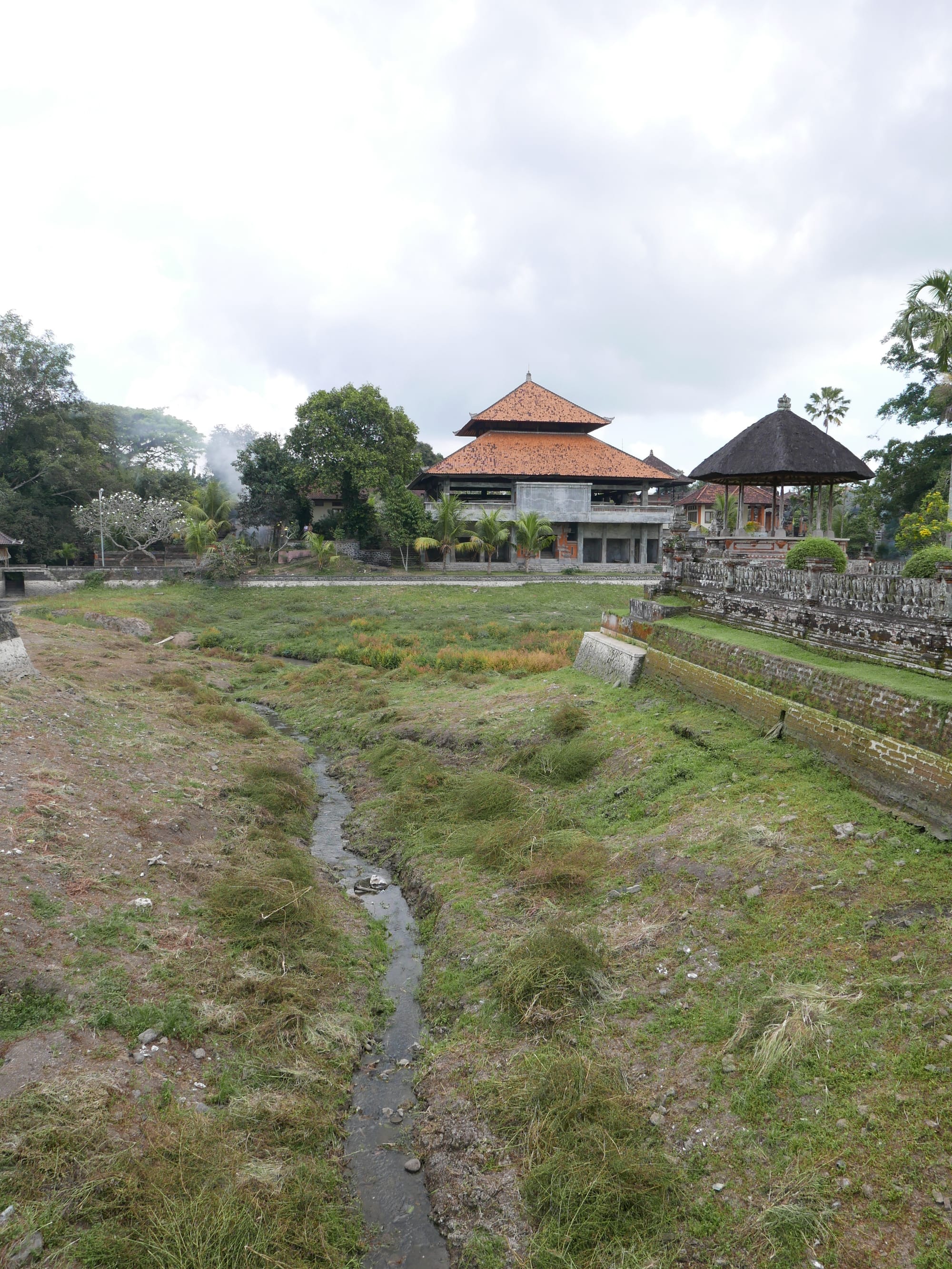Photo by Author — a dried-up part of the moat at Pura Taman Ayun, Bali, Indonesia — a Royal Water Temple