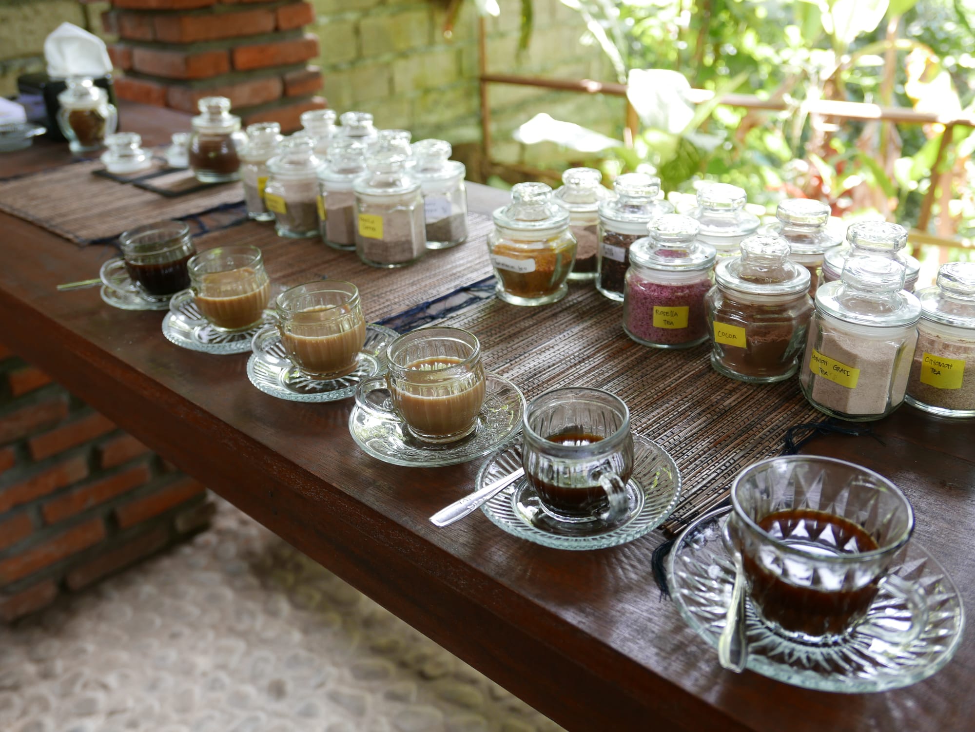 Photo by Author — drinks at Coffee Luwak Luwus, Bali, Indonesia