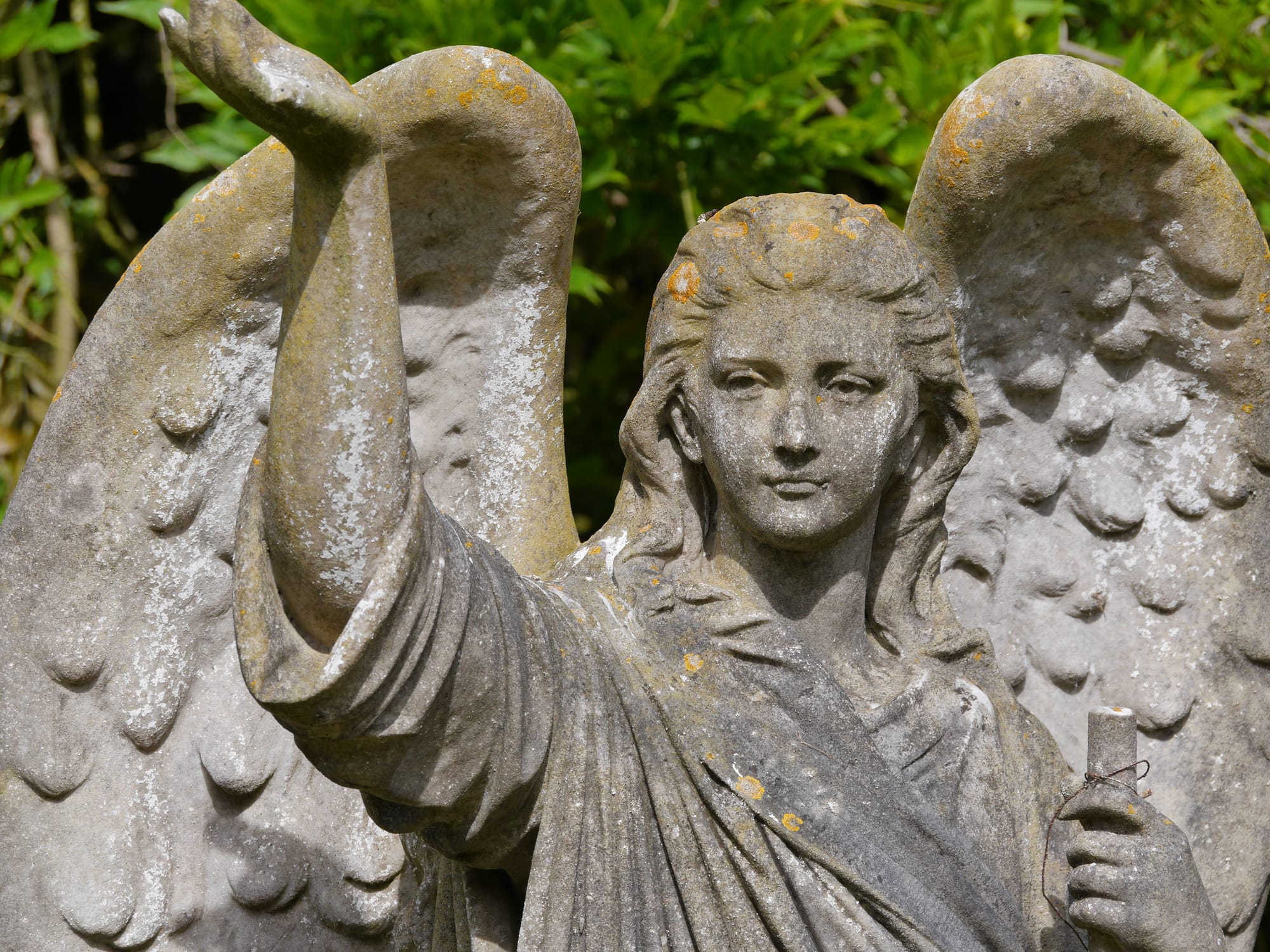 Photo by Author - an angel at St. Nicholas, Remenham Lane, Remenham, Henley-on-Thames, UK
