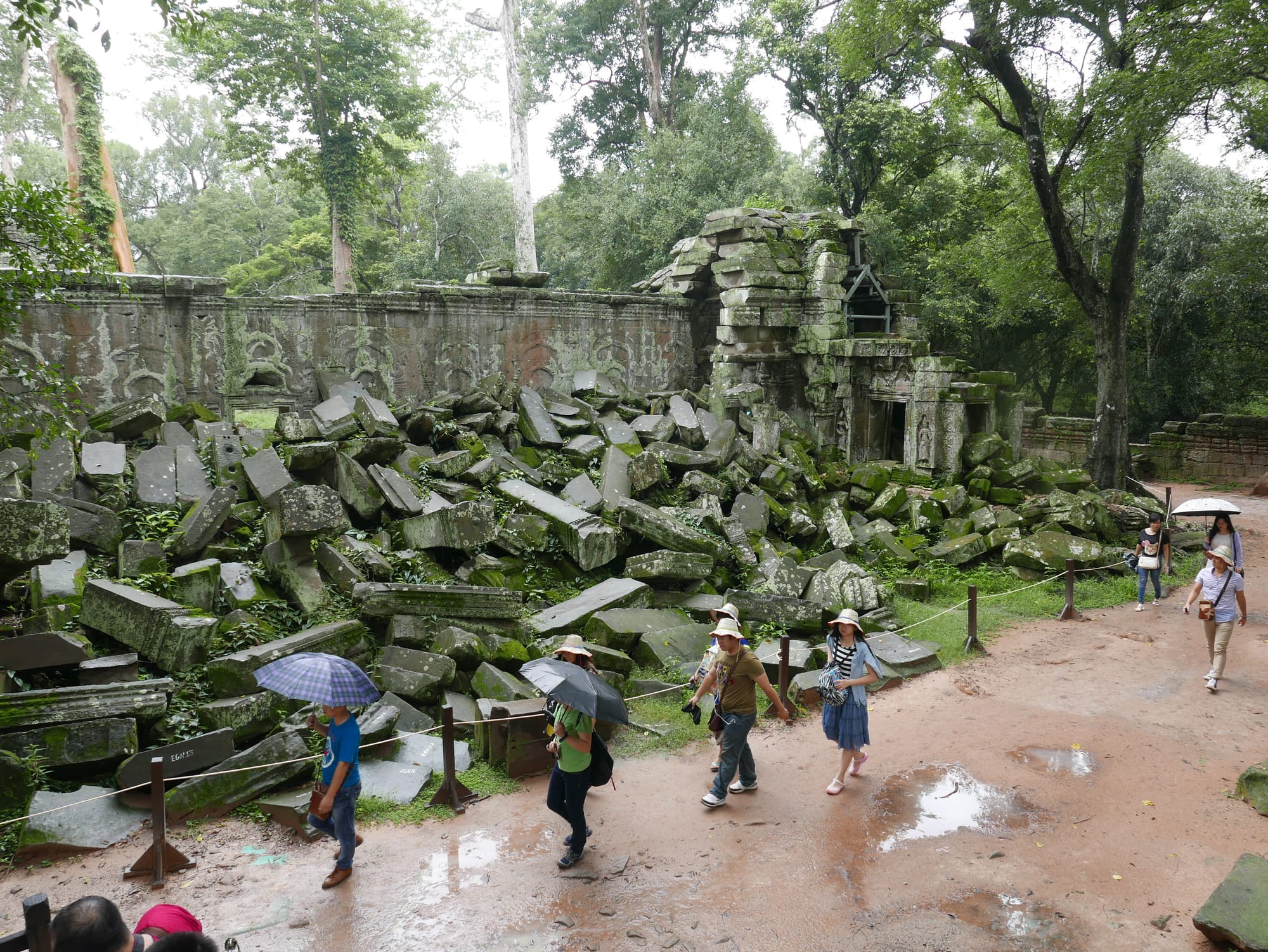 Photo by Author — destruction at Ta Prohm (ប្រាសាទតាព្រហ្ម), Angkor Archaeological Park, Angkor, Cambodia