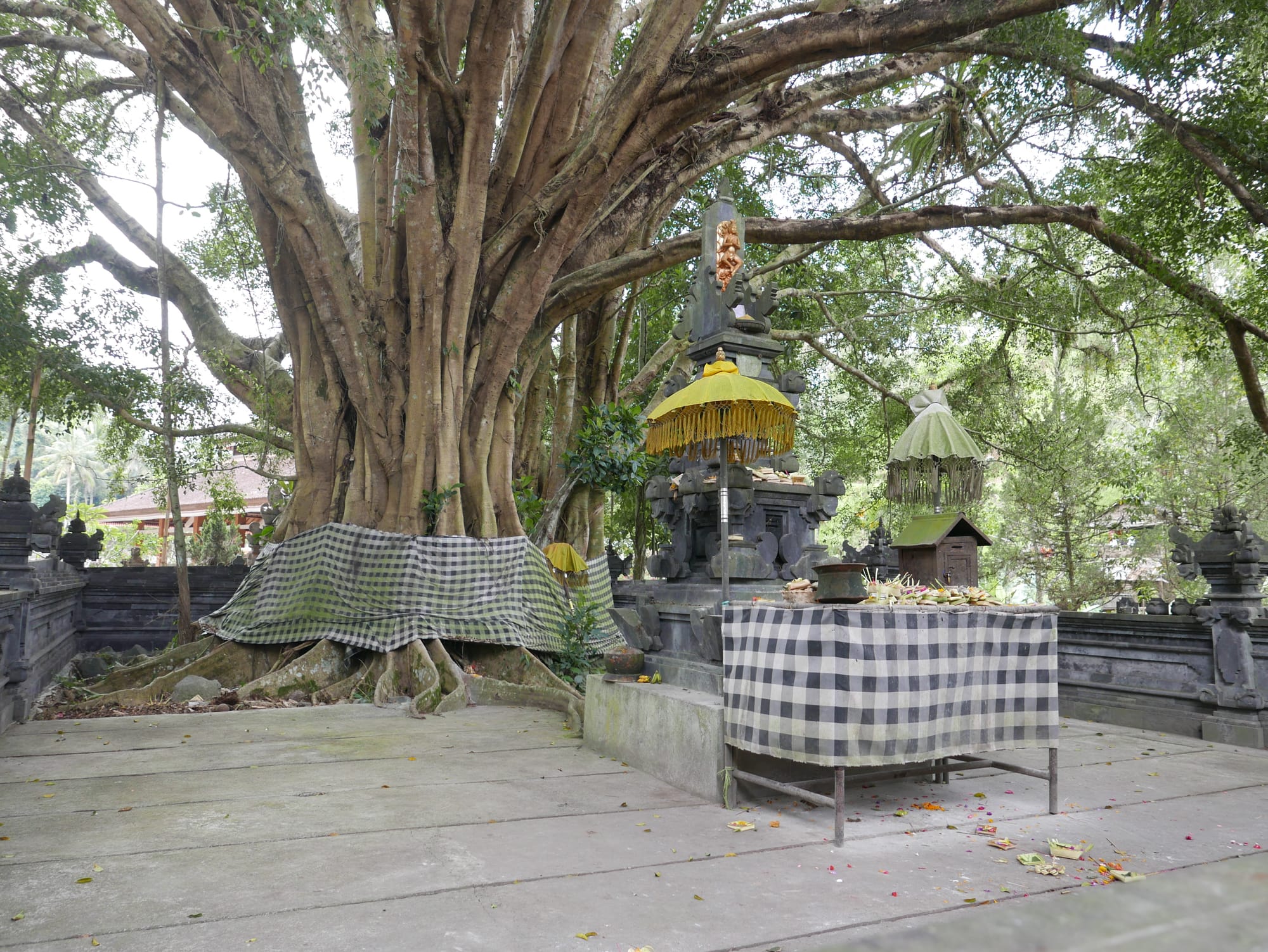 Photo by Author — a shrine at the entrance to Pura Tirta Empul (Tirta Empul Temple), Bali, Indonesia