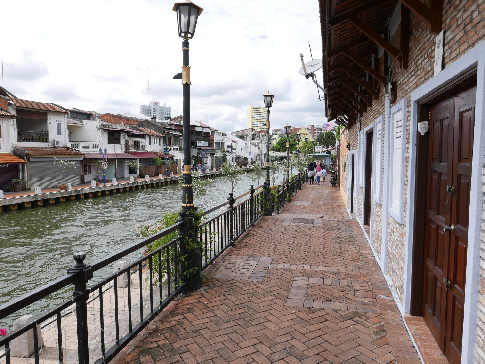 Photo by Author — the river walk — Riverside, Malacca