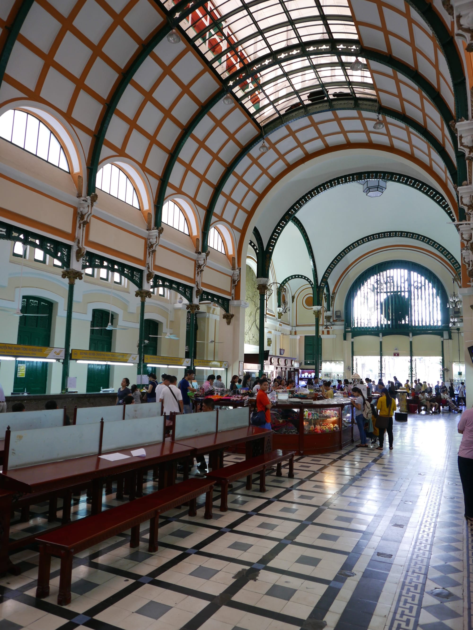 Photo by Author — inside the Bưu Điện Sài Gòn (Saigon Central Post Office), Ho Chi Minh City, Vietnam 