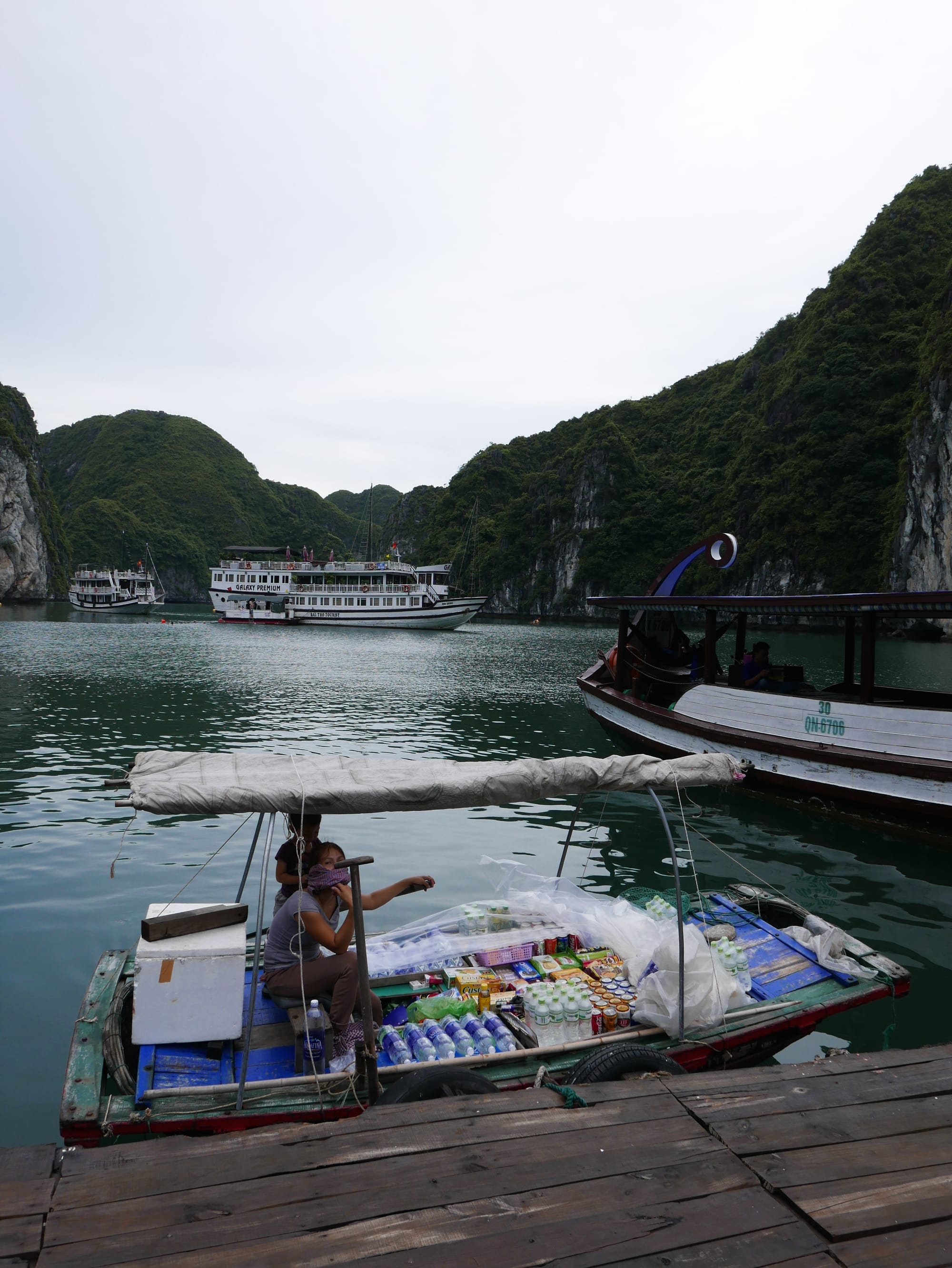 Photo by Author — a floating shop — Ha Long Bay, Vietnam