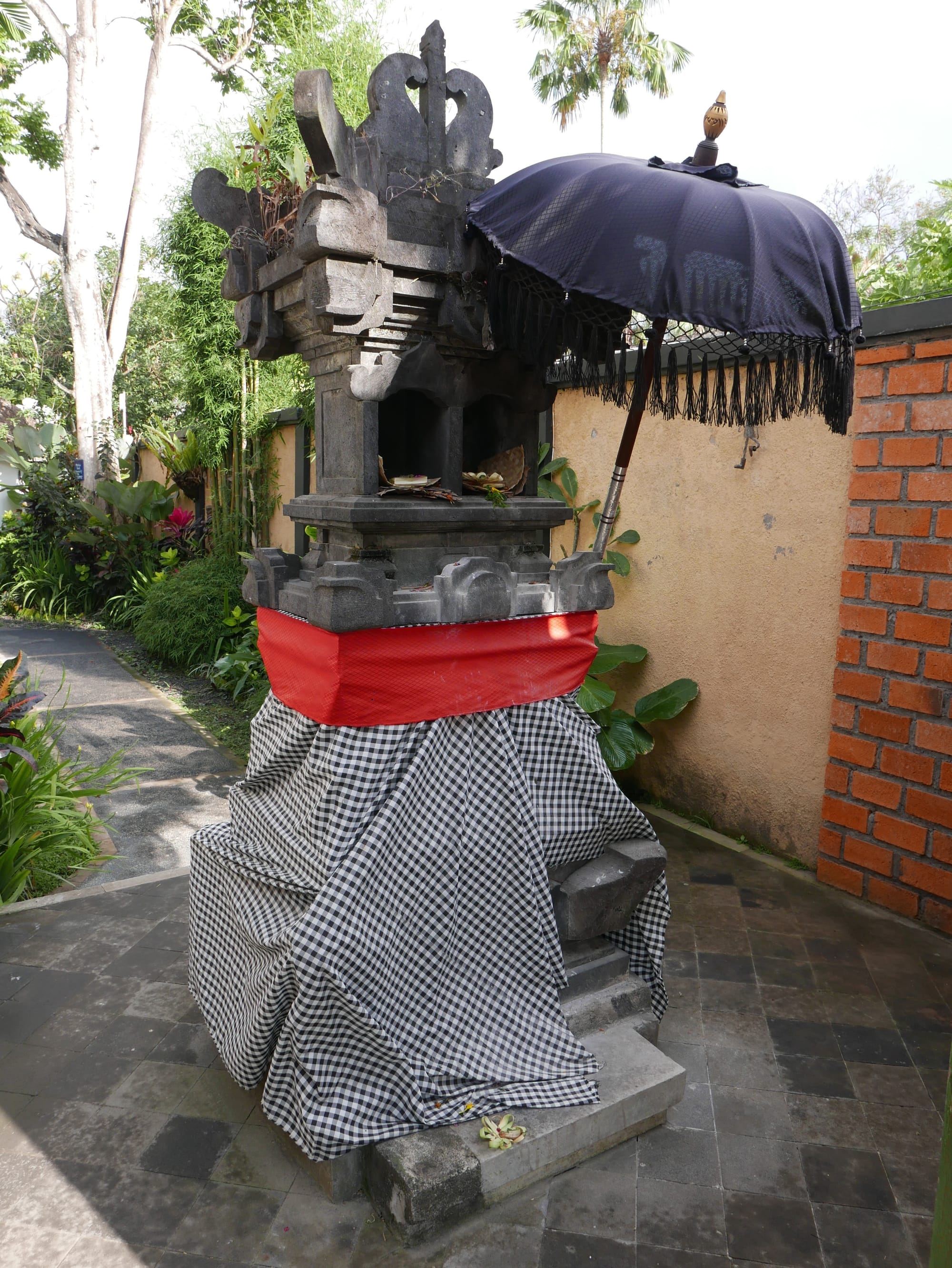 Photo by Author — the shrine at my hotel — Shrines in Bali, Indonesia