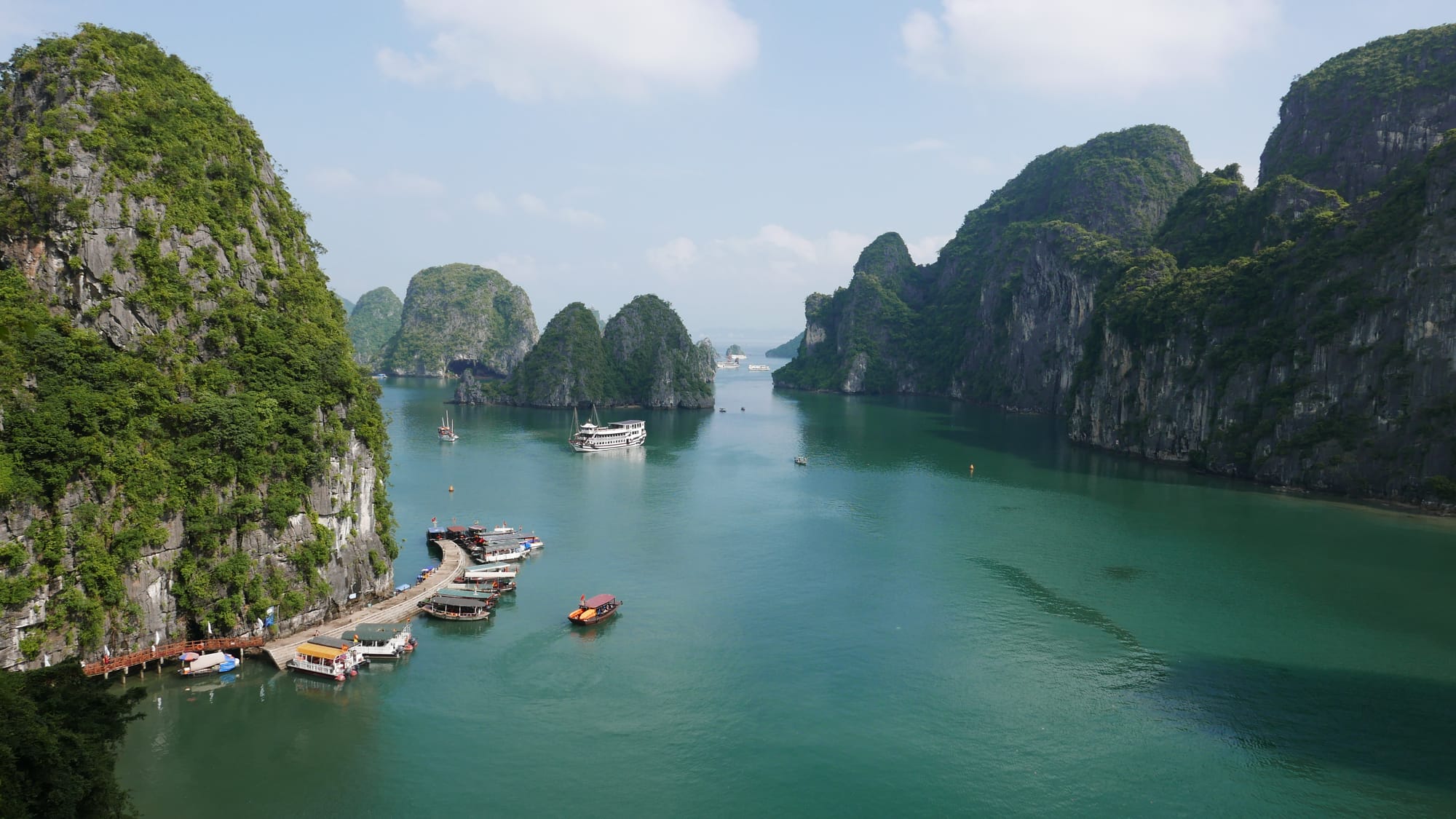 Photo by Author — the view from the exit of The Surprise Cave, Ha Long Bay, Vietnam