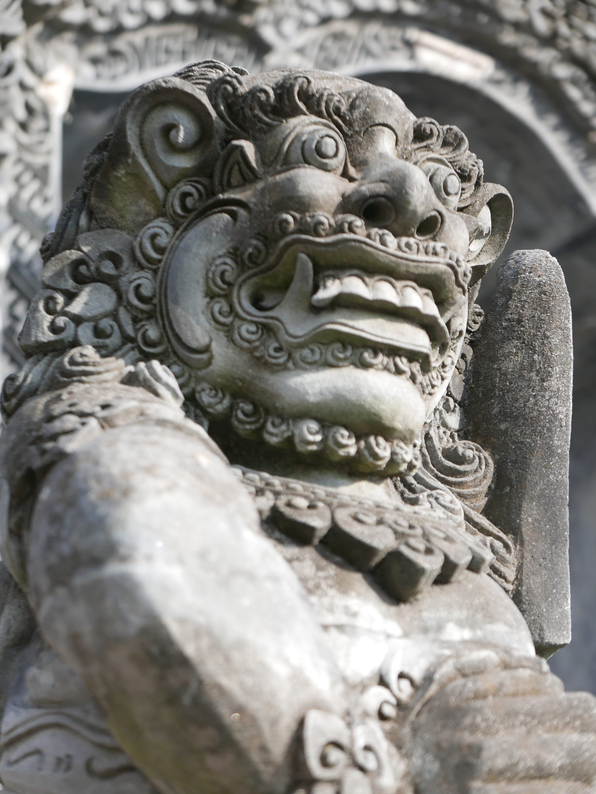 Photo by Author — stonework at the entrance to Tanah Lot, Bali, Indonesia