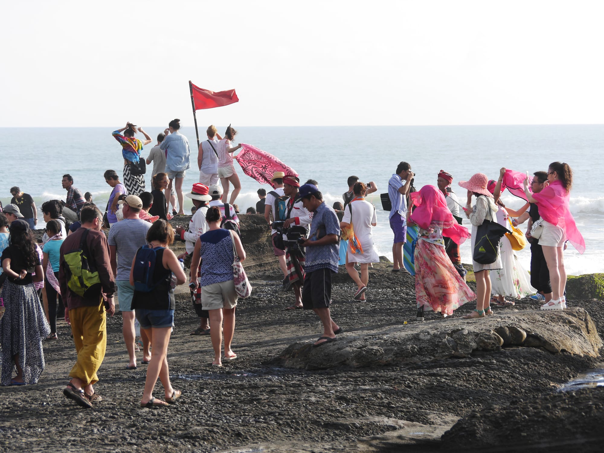 Photo by Author — tourists at Tanah Lot, Bali, Indonesia