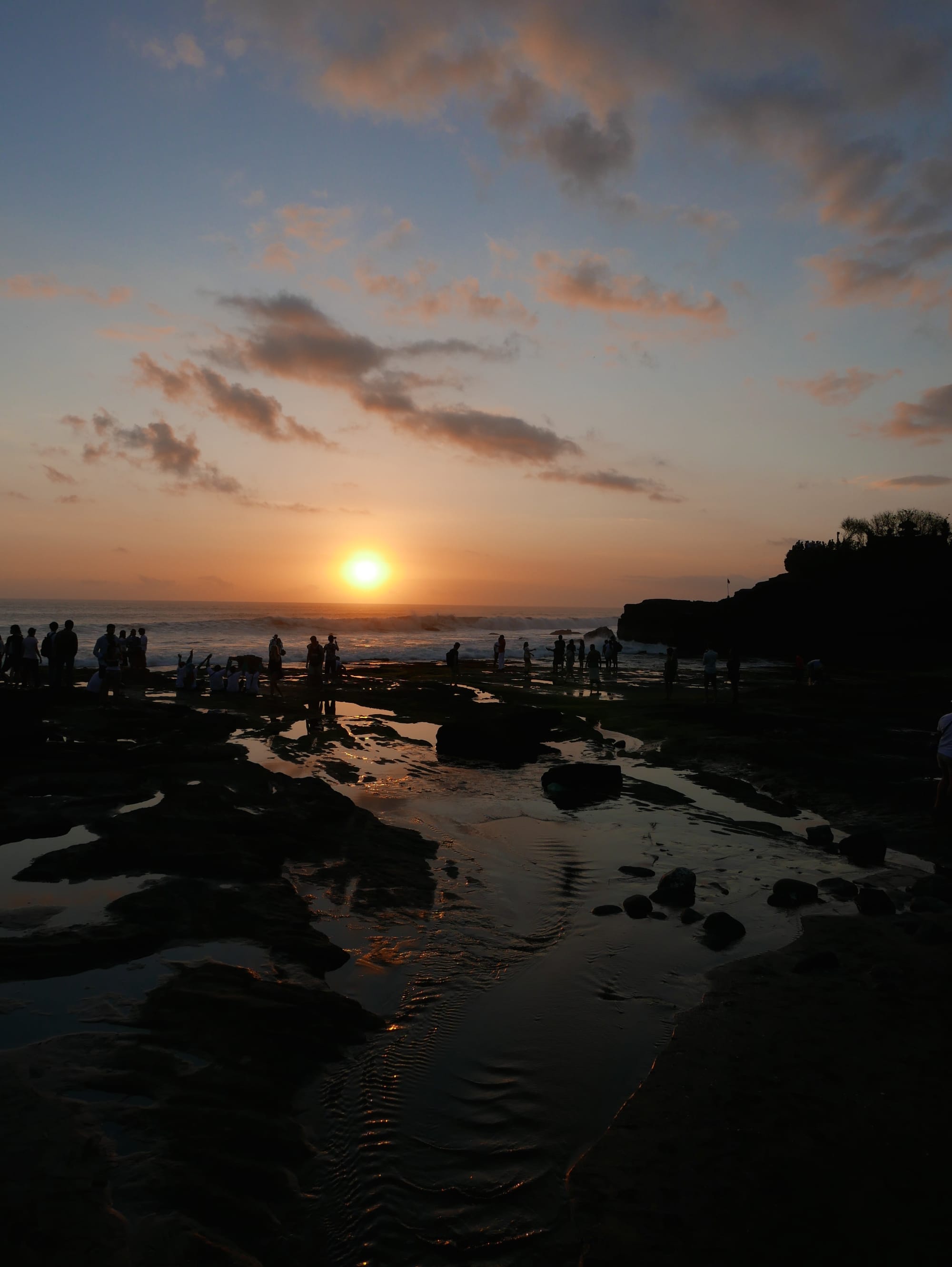 Photo by Author — the setting sun — Tanah Lot, Bali, Indonesia