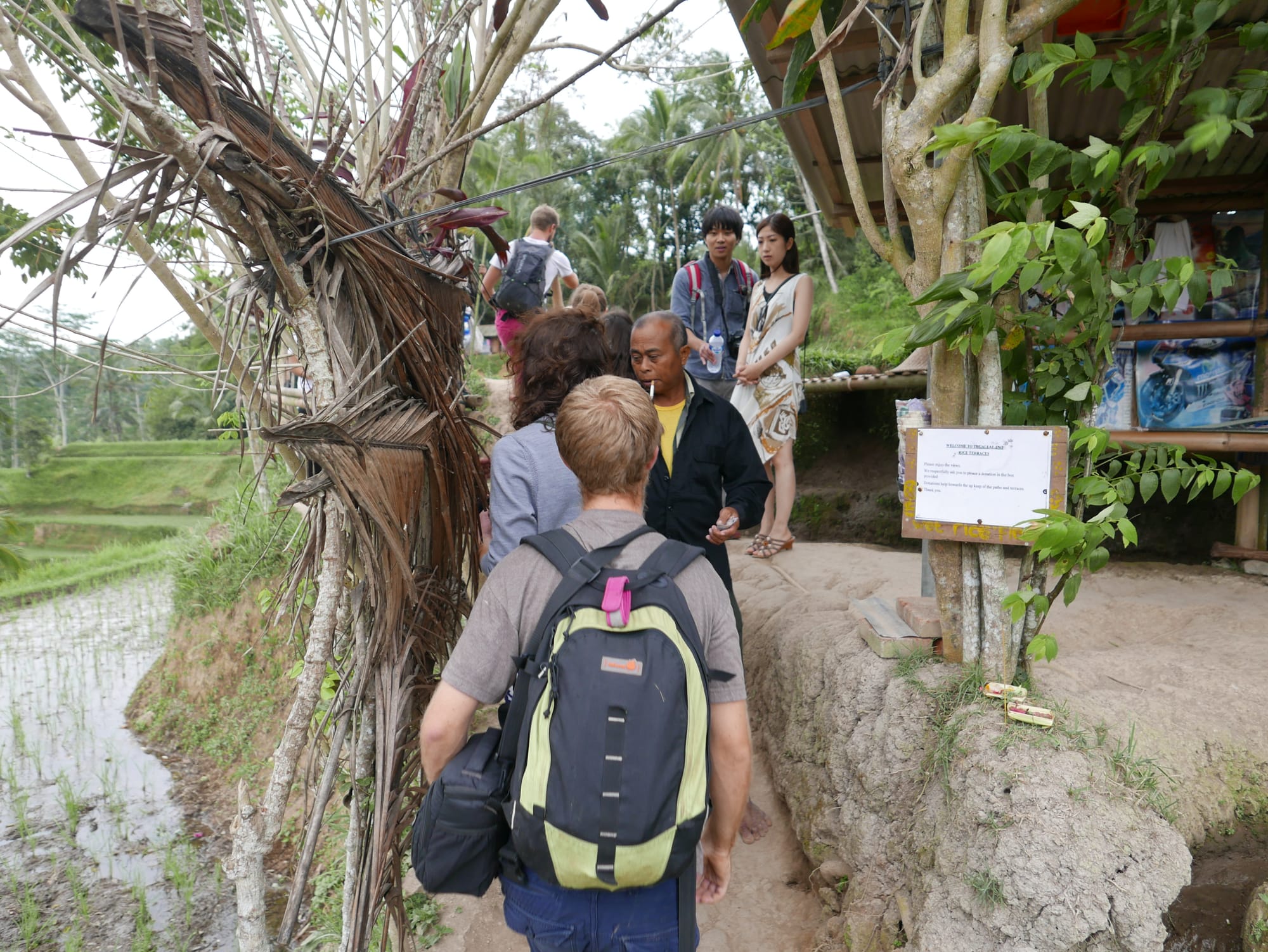 Photo by Author — demanding money at the Tegallalang Rice Terraces, Bali, Indonesia