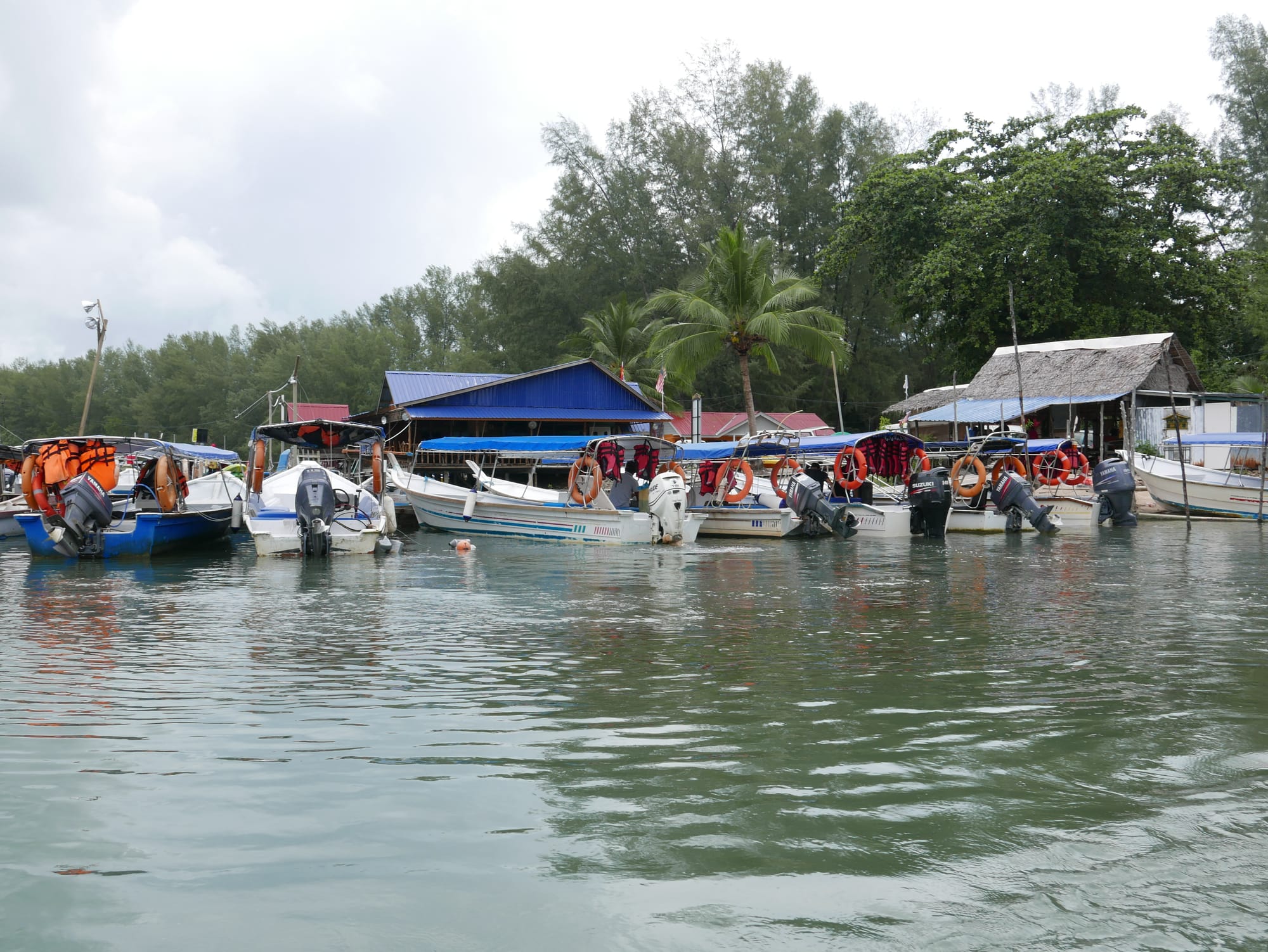 Photo by Author — the local fishing village from where the tour started —Tg Rhu Mangrove Tour, Langkawi, Malaysia