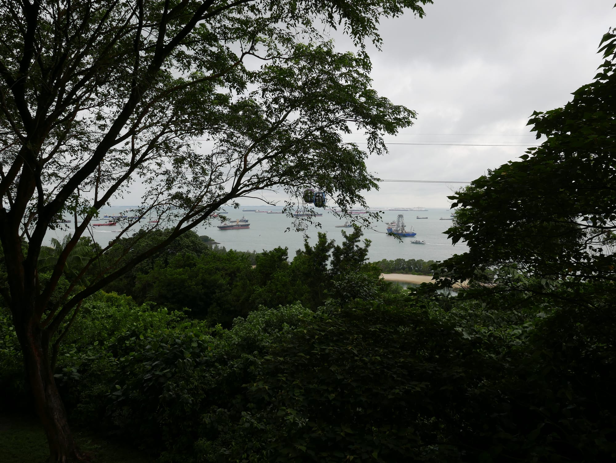 Photo by Author — view from the gun pit — Imbiah Gun Emplacement and Lookout, Sentosa, Singapore