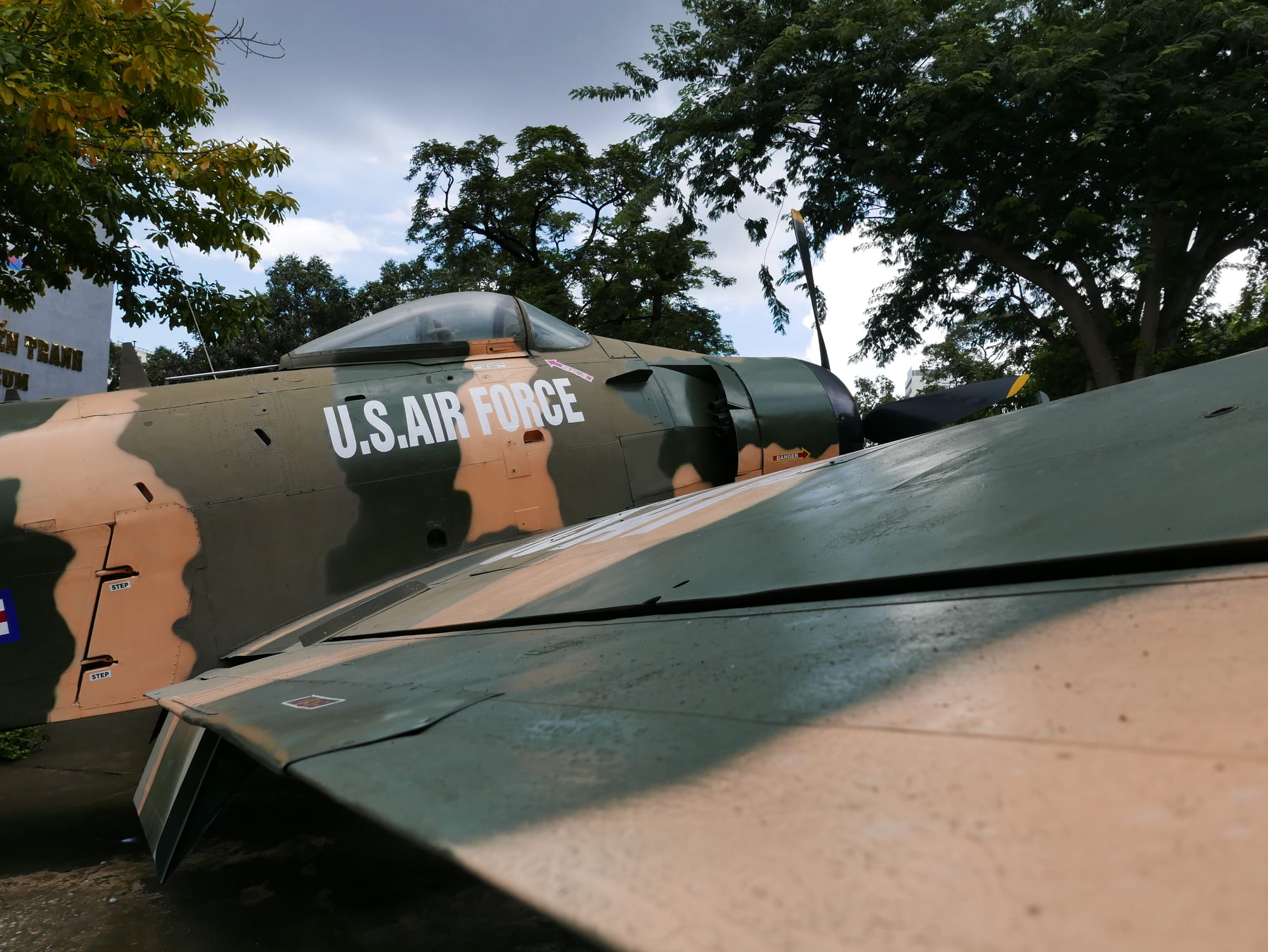 Photo by Author — A-1 Skyraider — Bảo tàng Chứng tích Chiến tranh (War Remnants Museum), 28 Võ Văn Tần, Phường 6, Quận 3, Ho Chi Minh City (Saigon), Vietnam