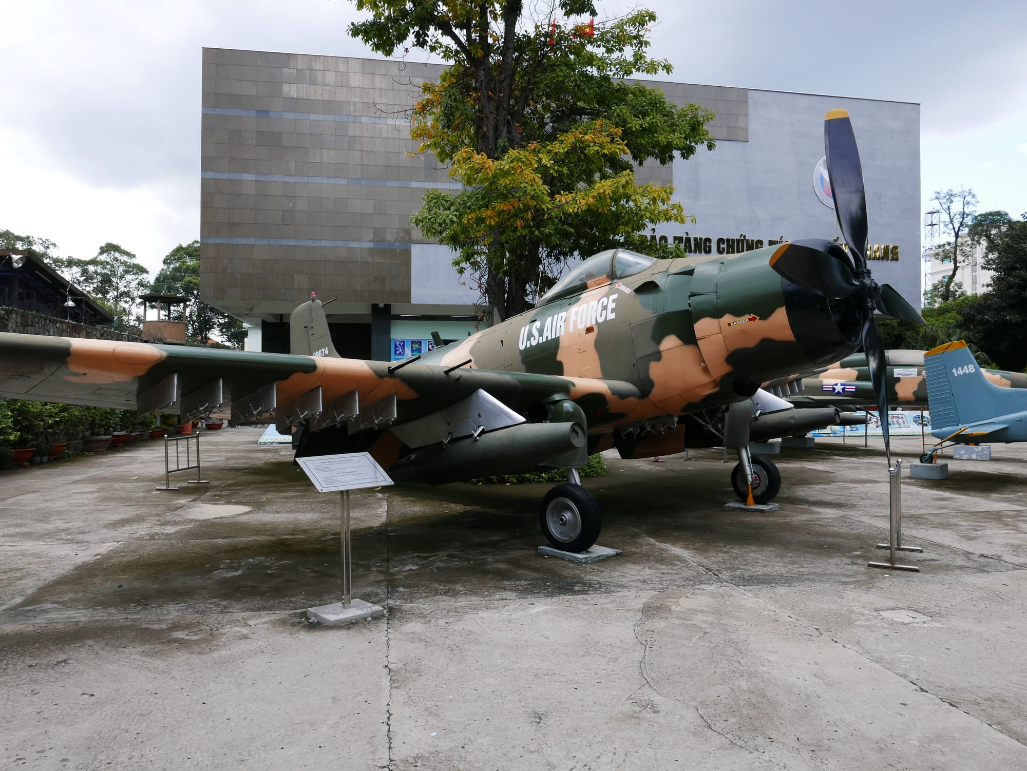 Photo by Author — A-1 Skyraider — Bảo tàng Chứng tích Chiến tranh (War Remnants Museum), 28 Võ Văn Tần, Phường 6, Quận 3, Ho Chi Minh City (Saigon), Vietnam