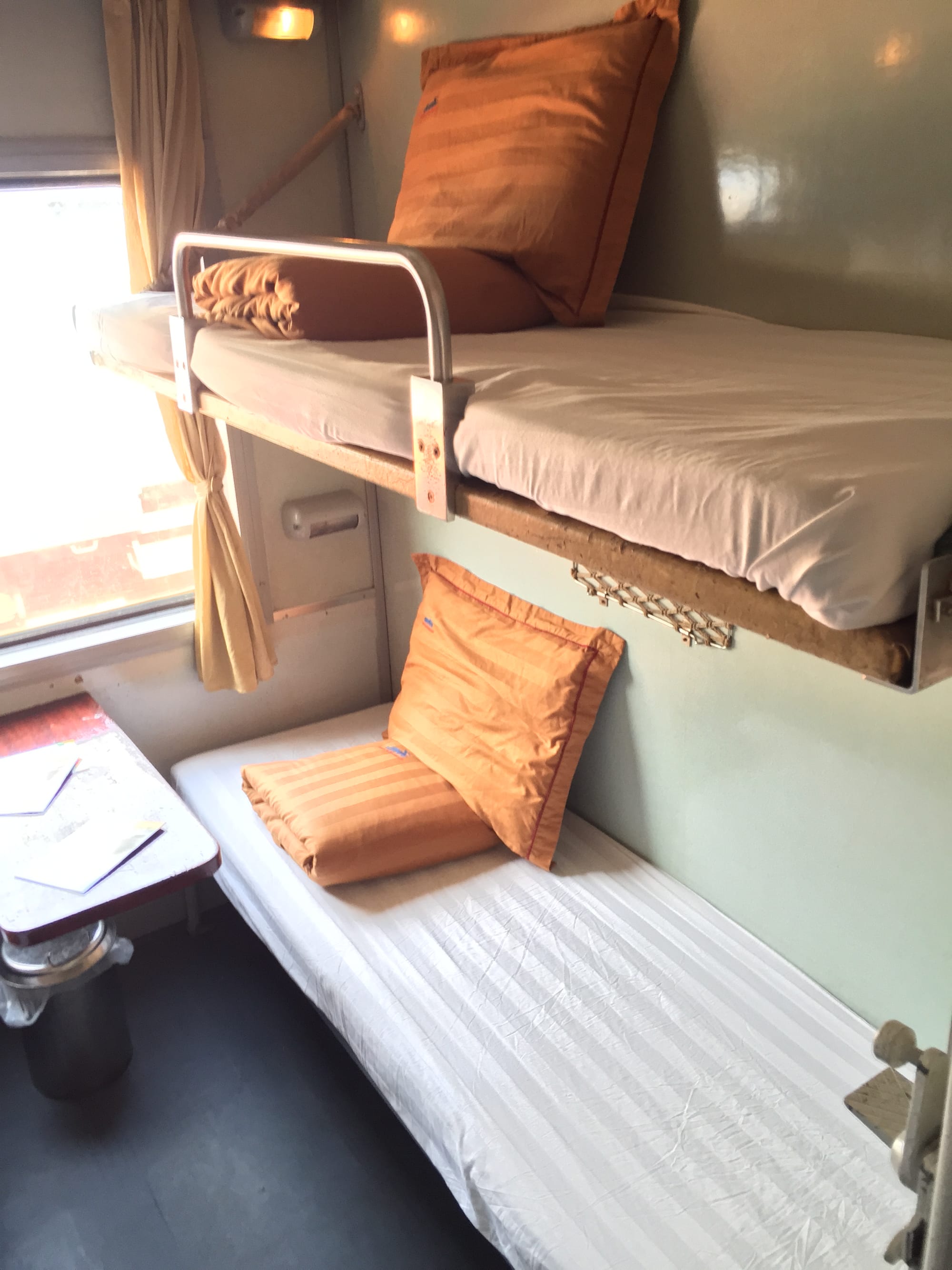 Photo by Author — my ‘soft sleeper’ on the Reunification Railway, Vietnam