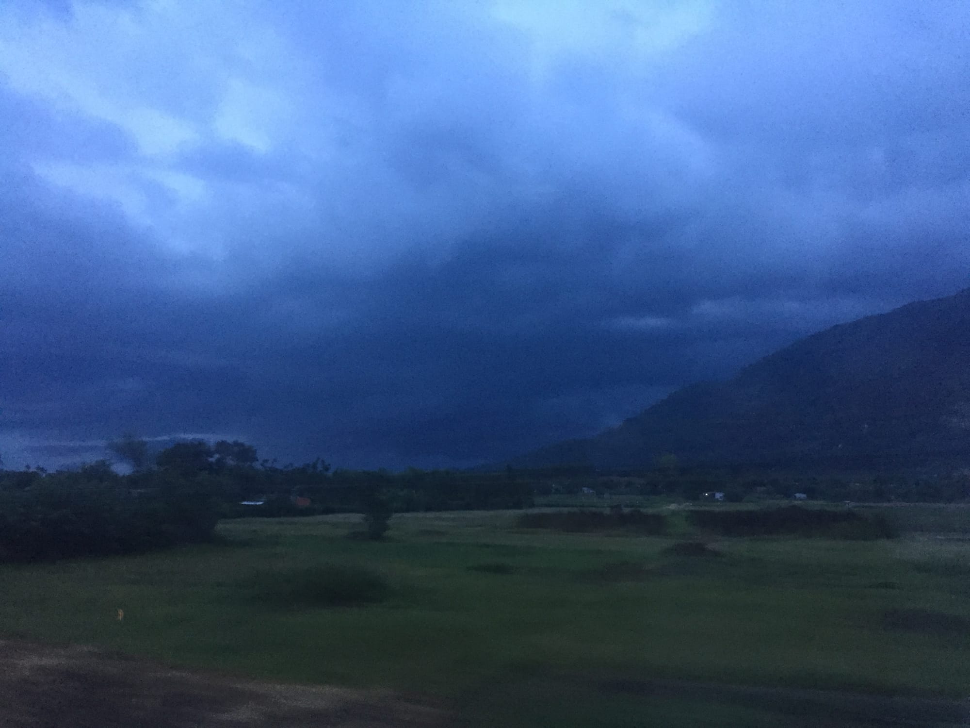 Photo by Author — the countryside from the Reunification Railway, Vietnam