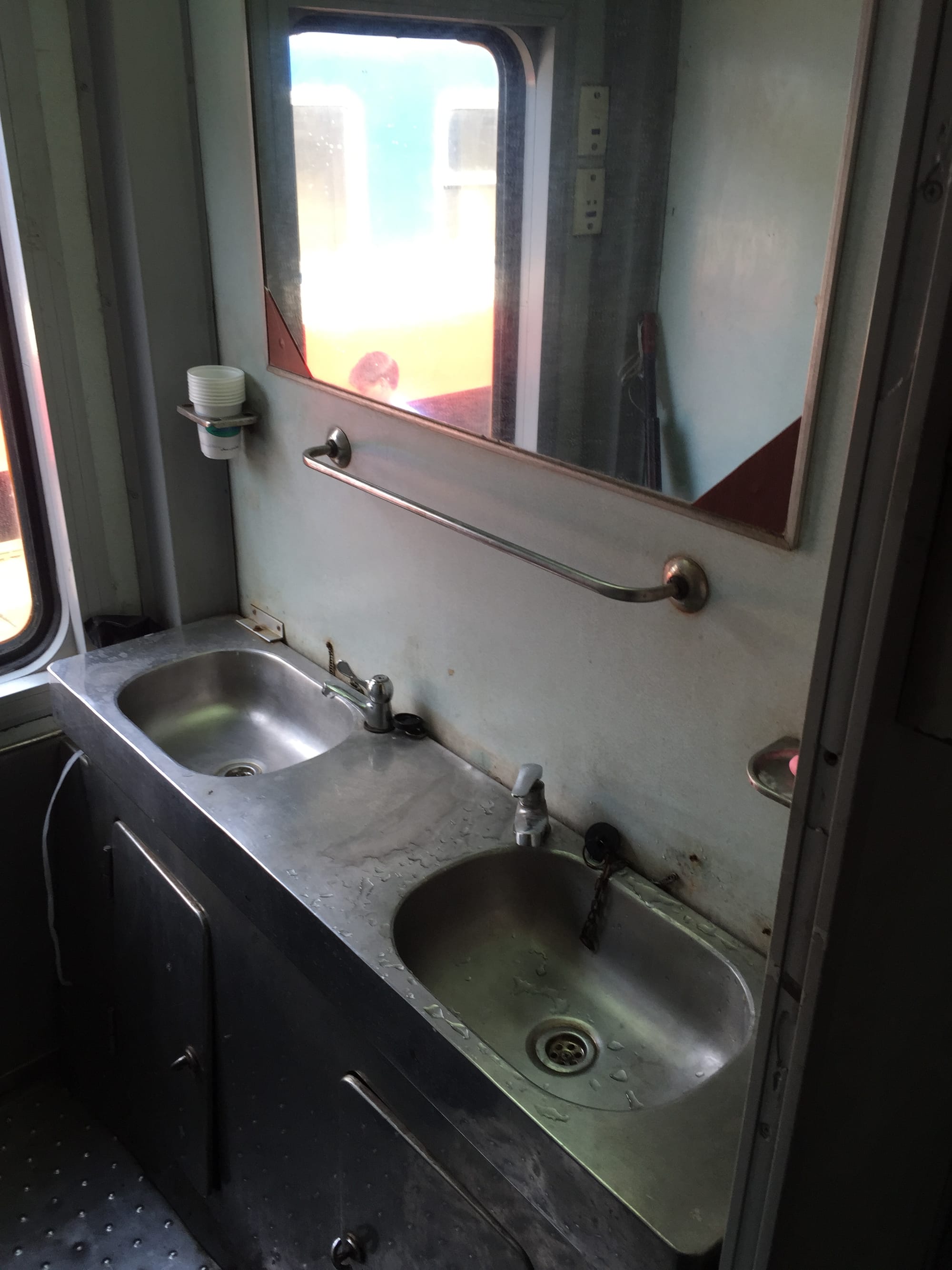 Photo by Author — washing facilities on the Reunification Railway, Vietnam