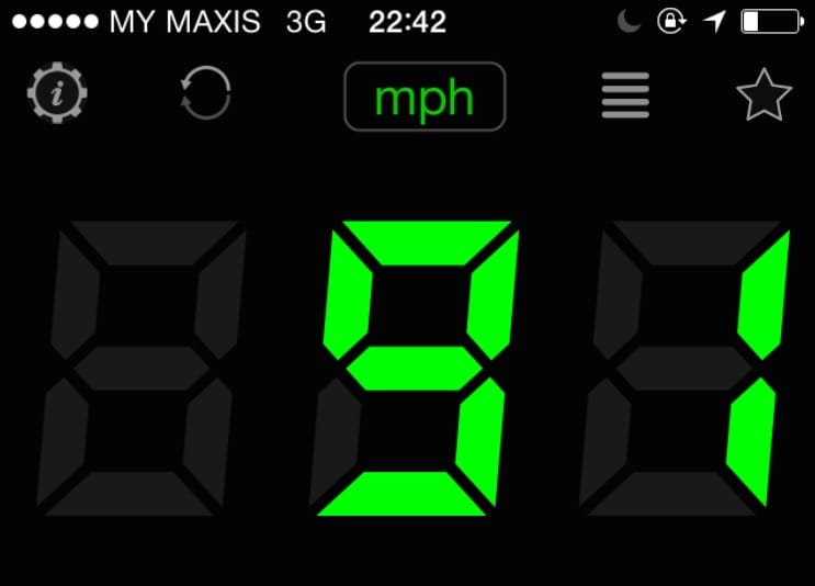 Screen grab by Author — Kuala Lumpur taxi driver doing 91 mph (ca. 146 km/h) in a Proton