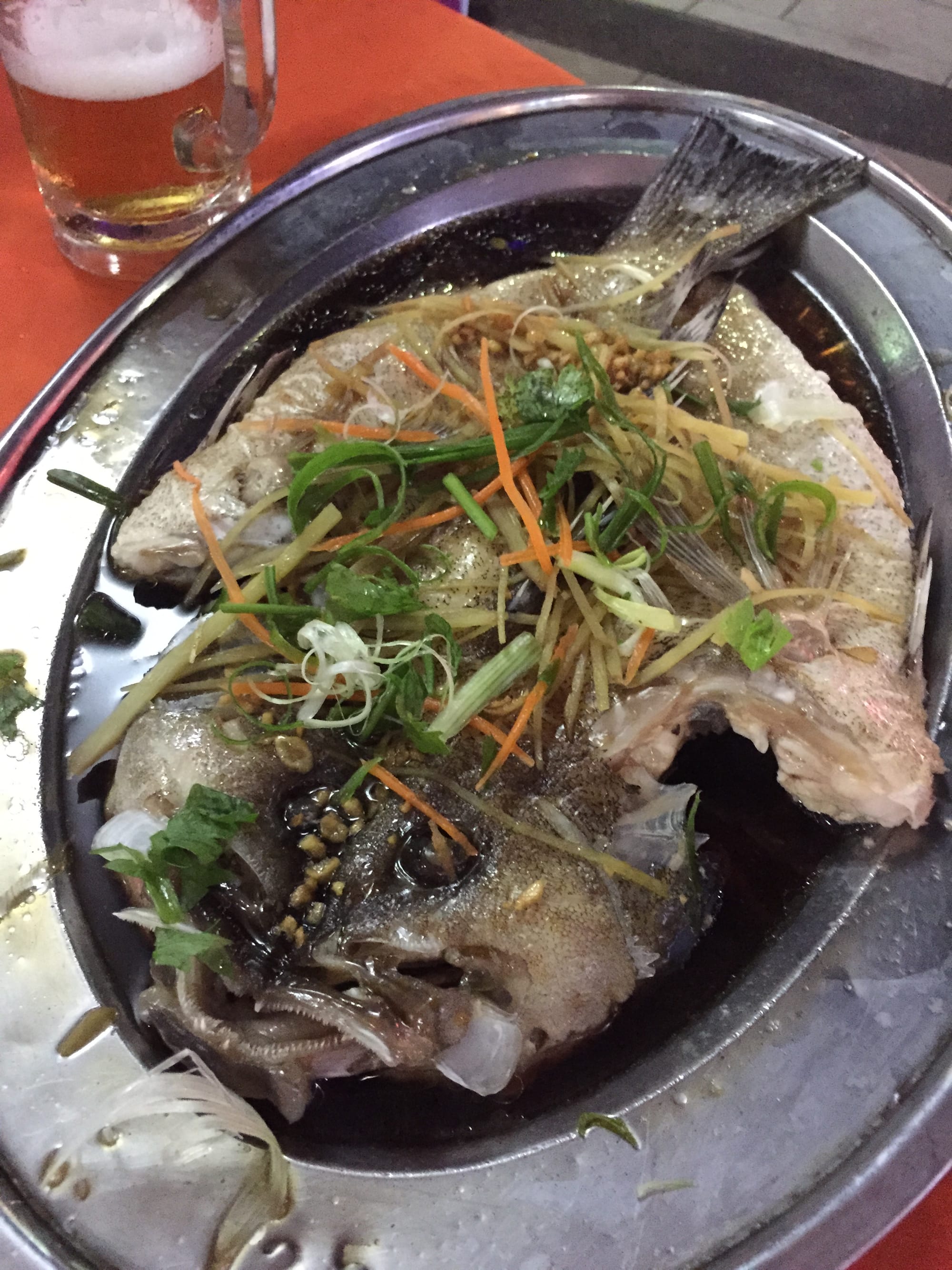 Photo by Author — steamed fish — Topspot Food Court, 93000 Kuching, Sarawak, Malaysia