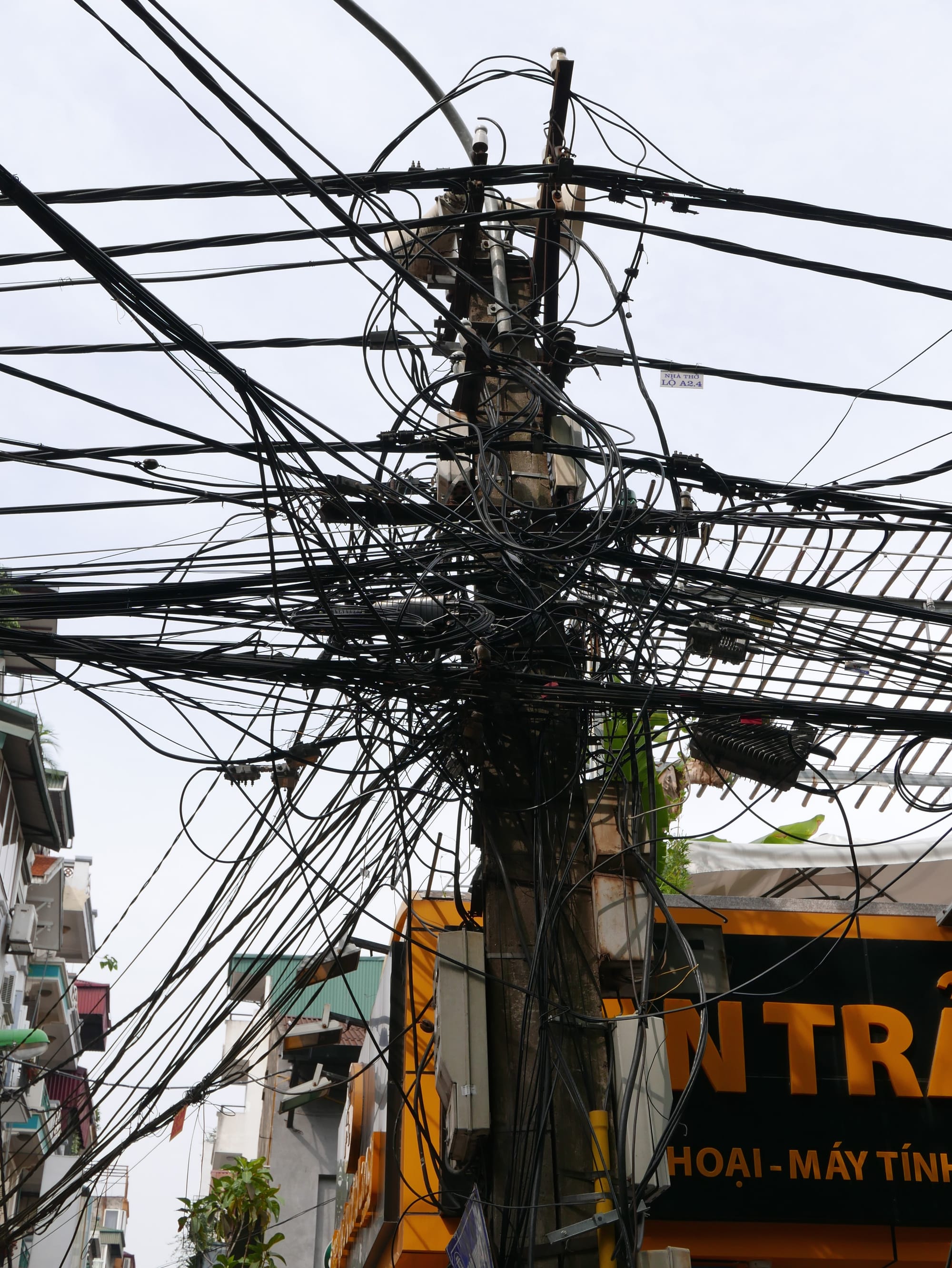 Photo by Author — crazy wiring — Hanoi, Vietnam