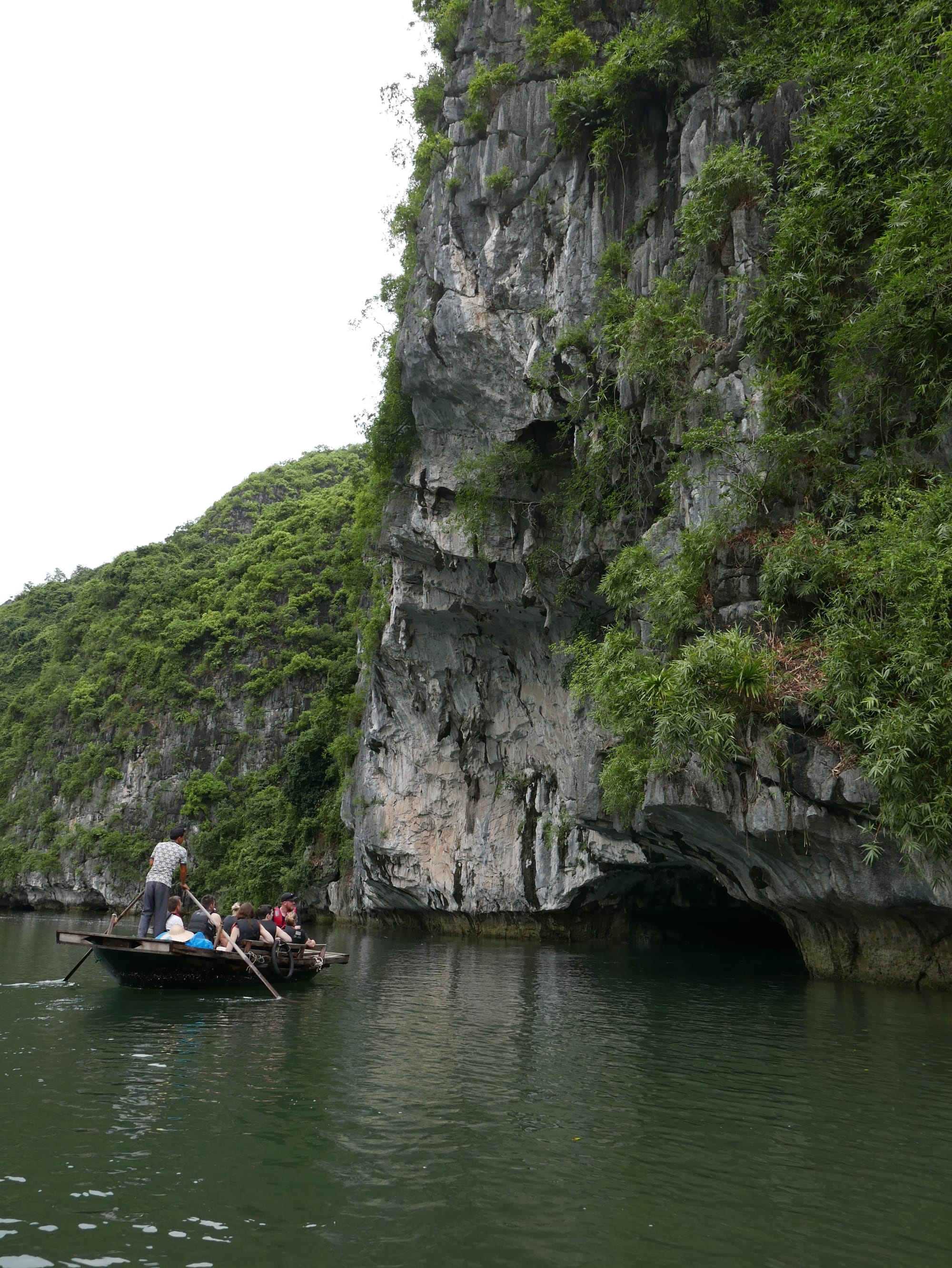 Photo by Author — a row boat from Vong Vieng Village (day 1), Ha Long Bay, Vietnam