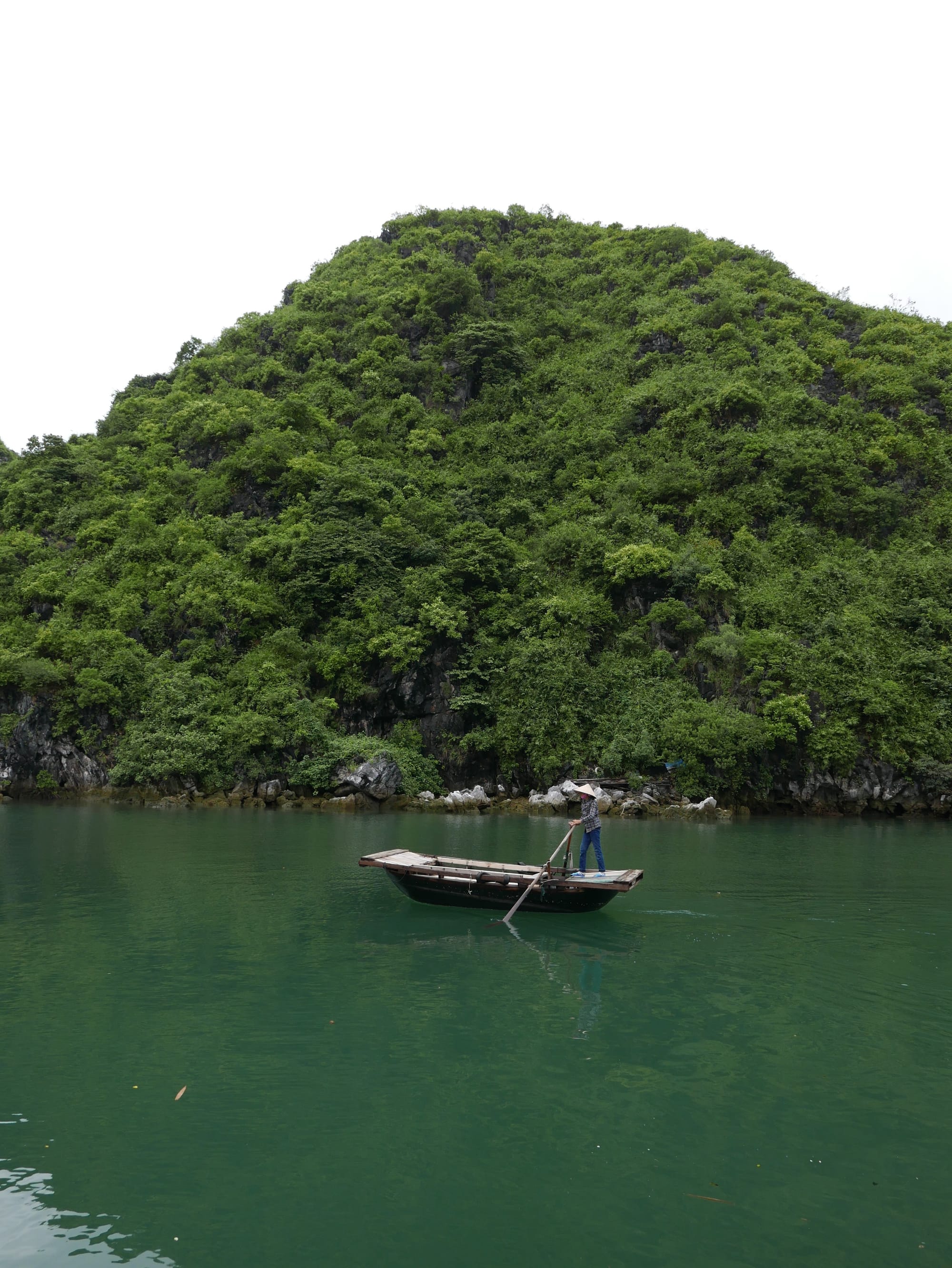 Photo by Author — a row boat from Vong Vieng Village (day 1), Ha Long Bay, Vietnam