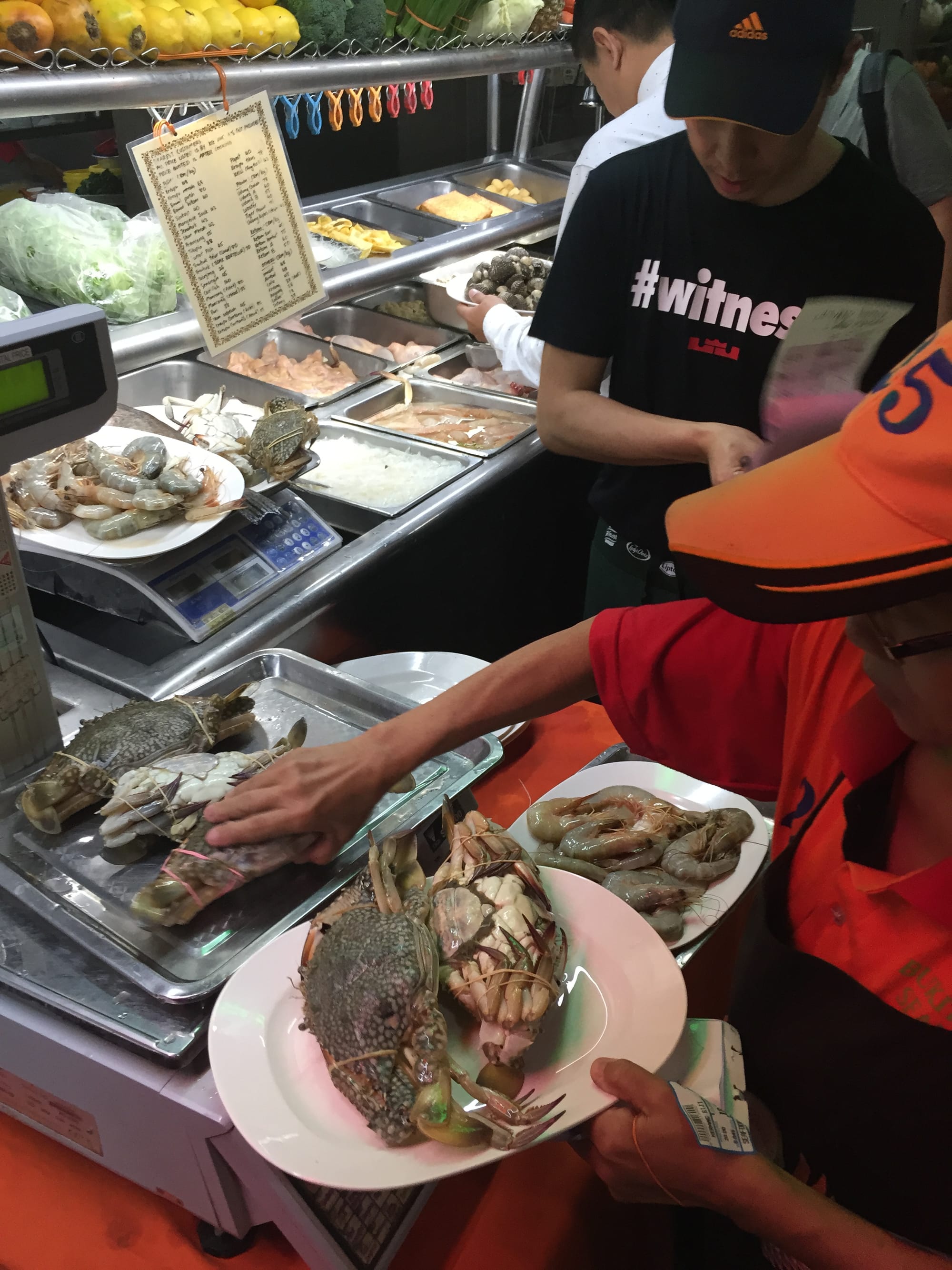 Photo by Author — picking your crabs at the Topspot Food Court, 93000 Kuching, Sarawak, Malaysia