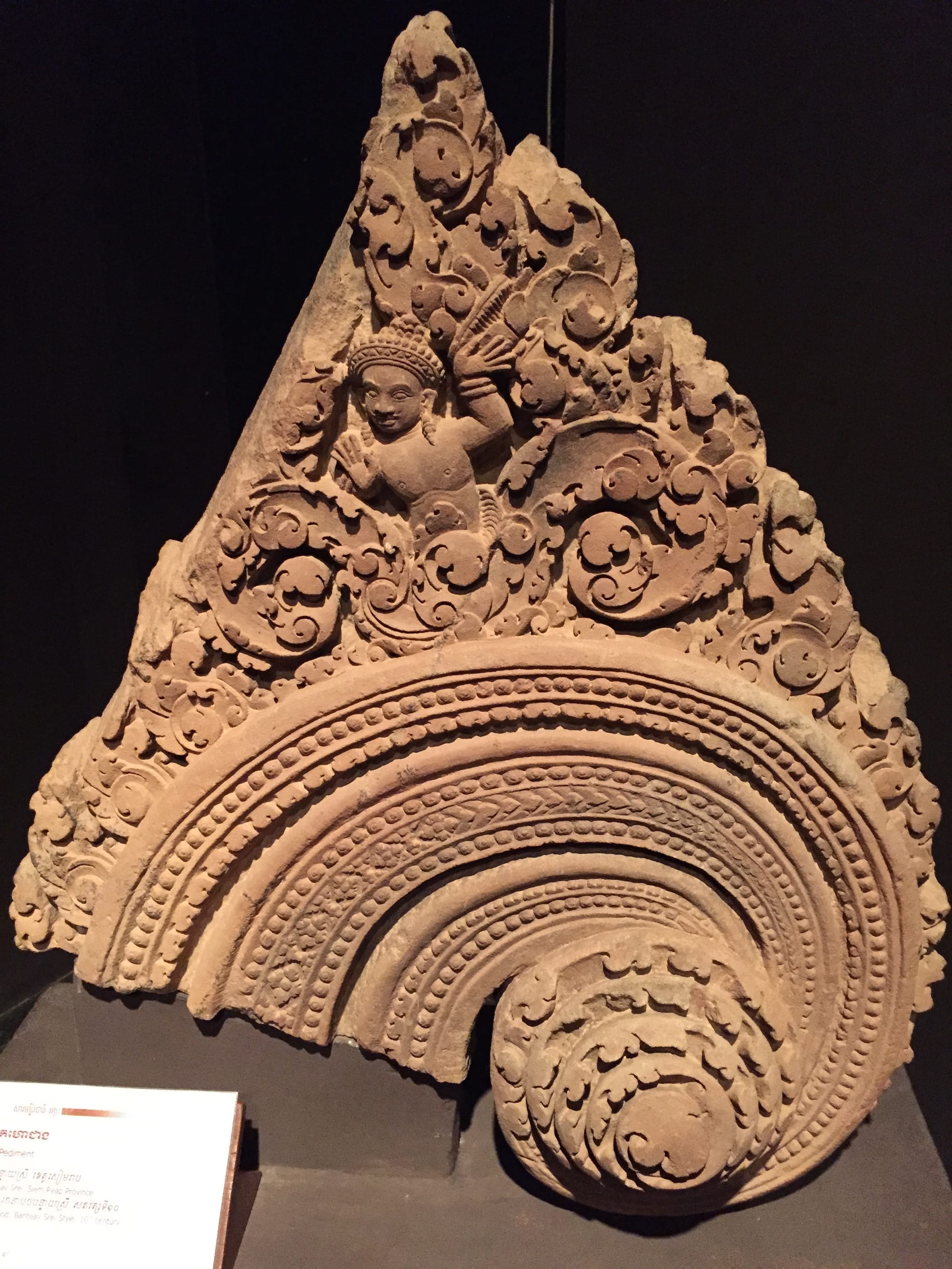 Photo by Author — stone carving at the Angkor National Museum, Siem Reap, Cambodia