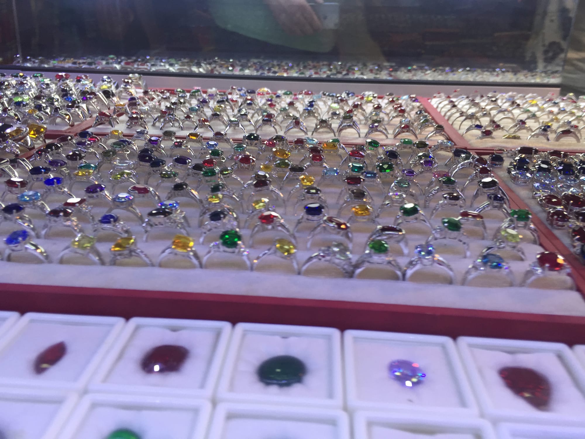 Photo by Author — jewellery for sale at the Art Centre Night Market, Siem Reap, Cambodia