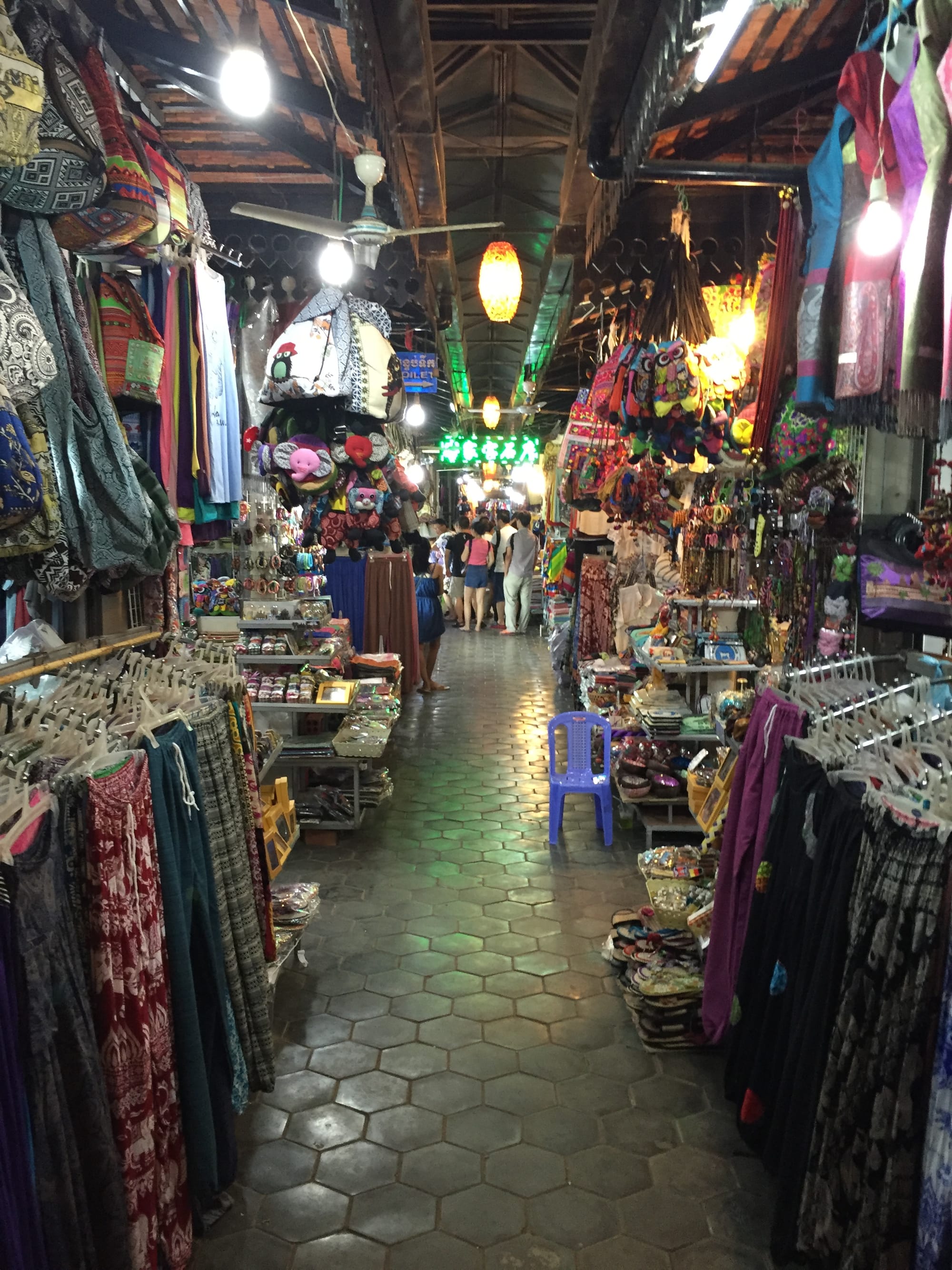 Photo by Author — inside the Art Centre Night Market, Siem Reap, Cambodia