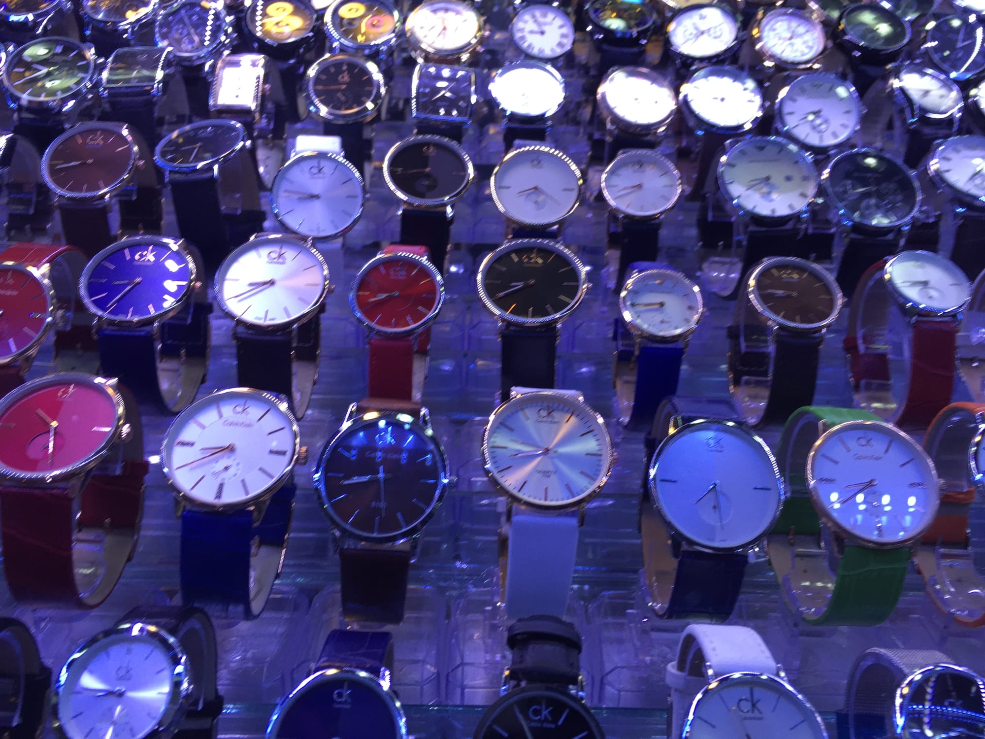 Photo by Author — watches on sale at Siem Reap Night Market, Cambodia