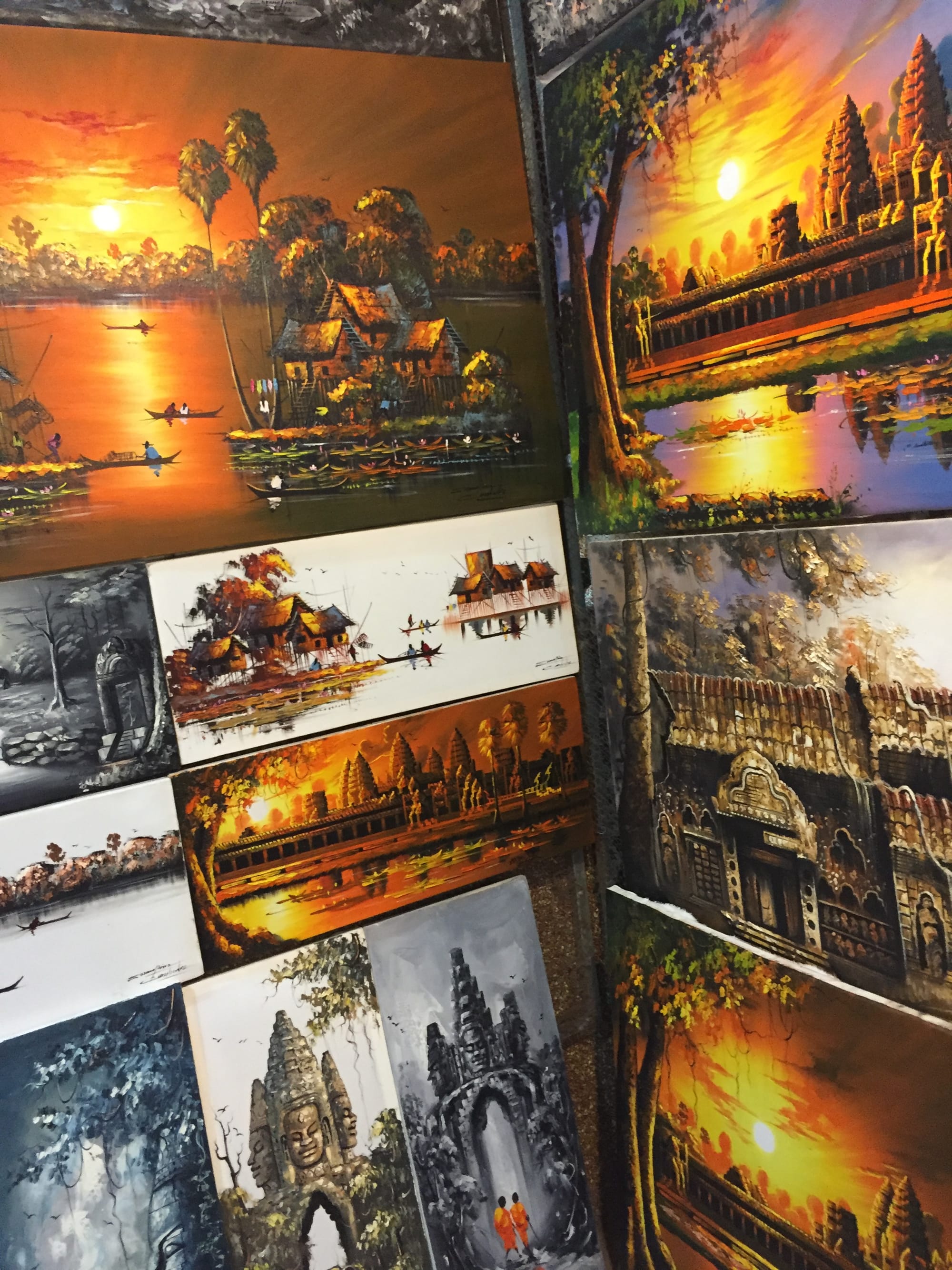 Photo by Author — and even more paintings at Siem Reap Night Market, Cambodia