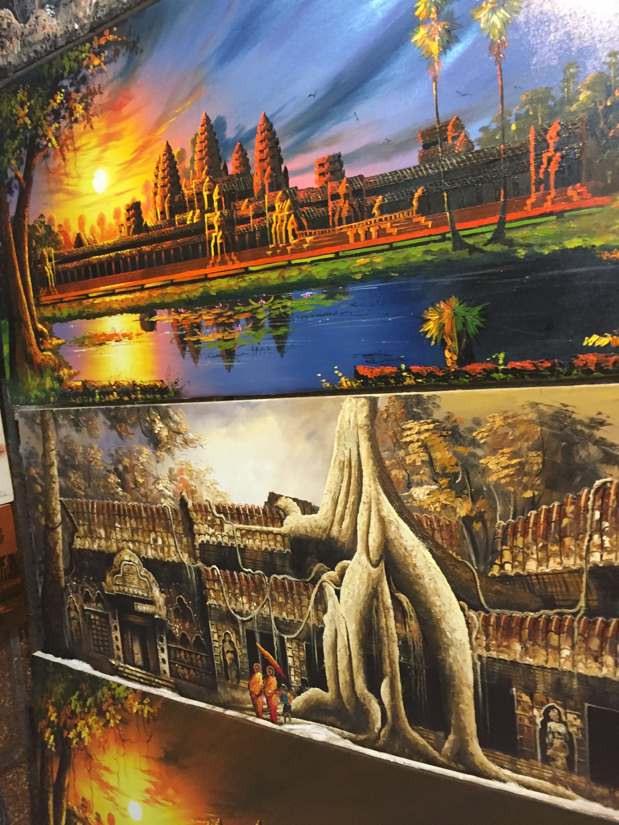 Photo by Author — more paintings at Siem Reap Night Market, Cambodia