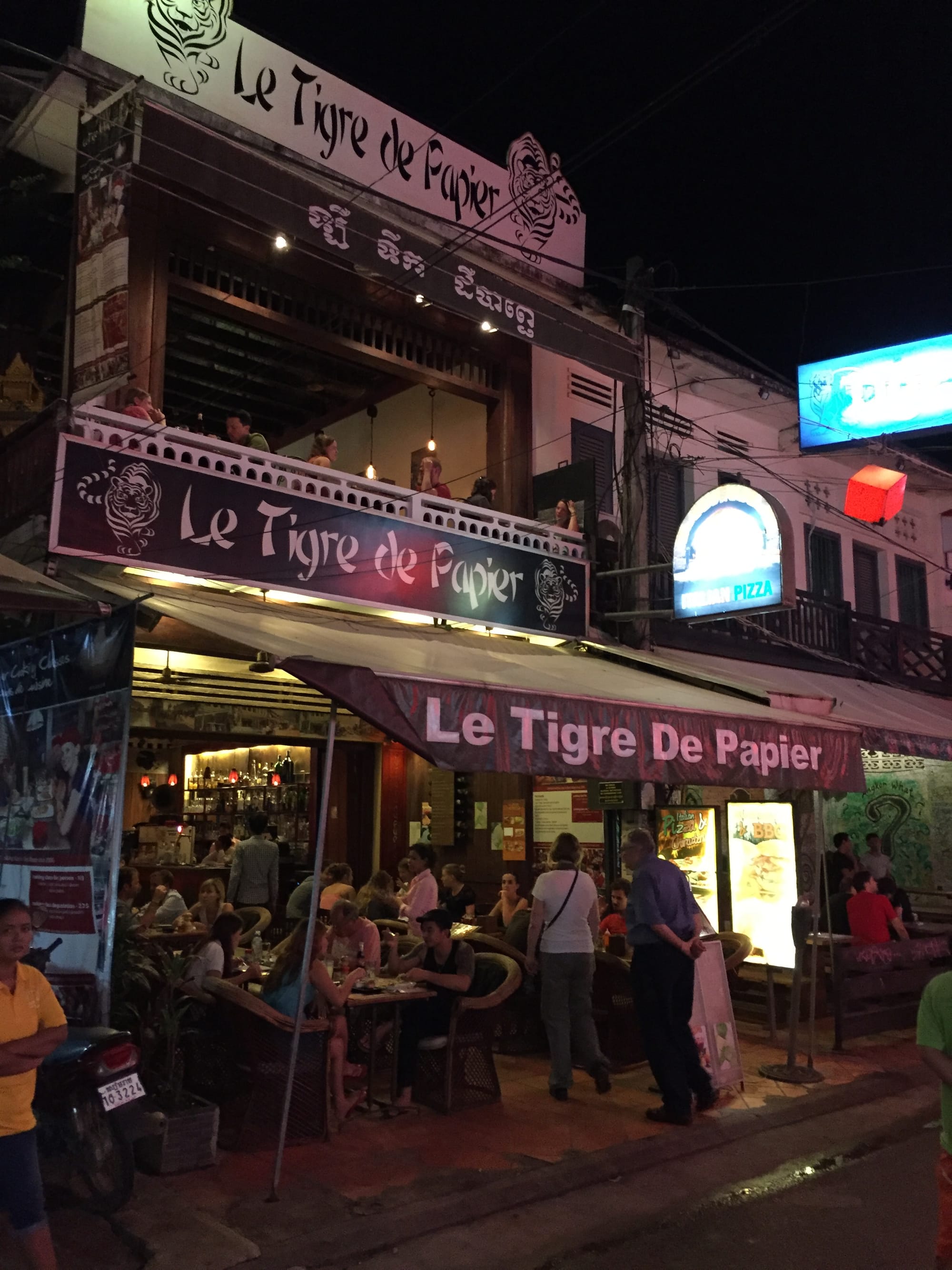 Photo by Author — Pub Street, Siem Reap, Cambodia — by night