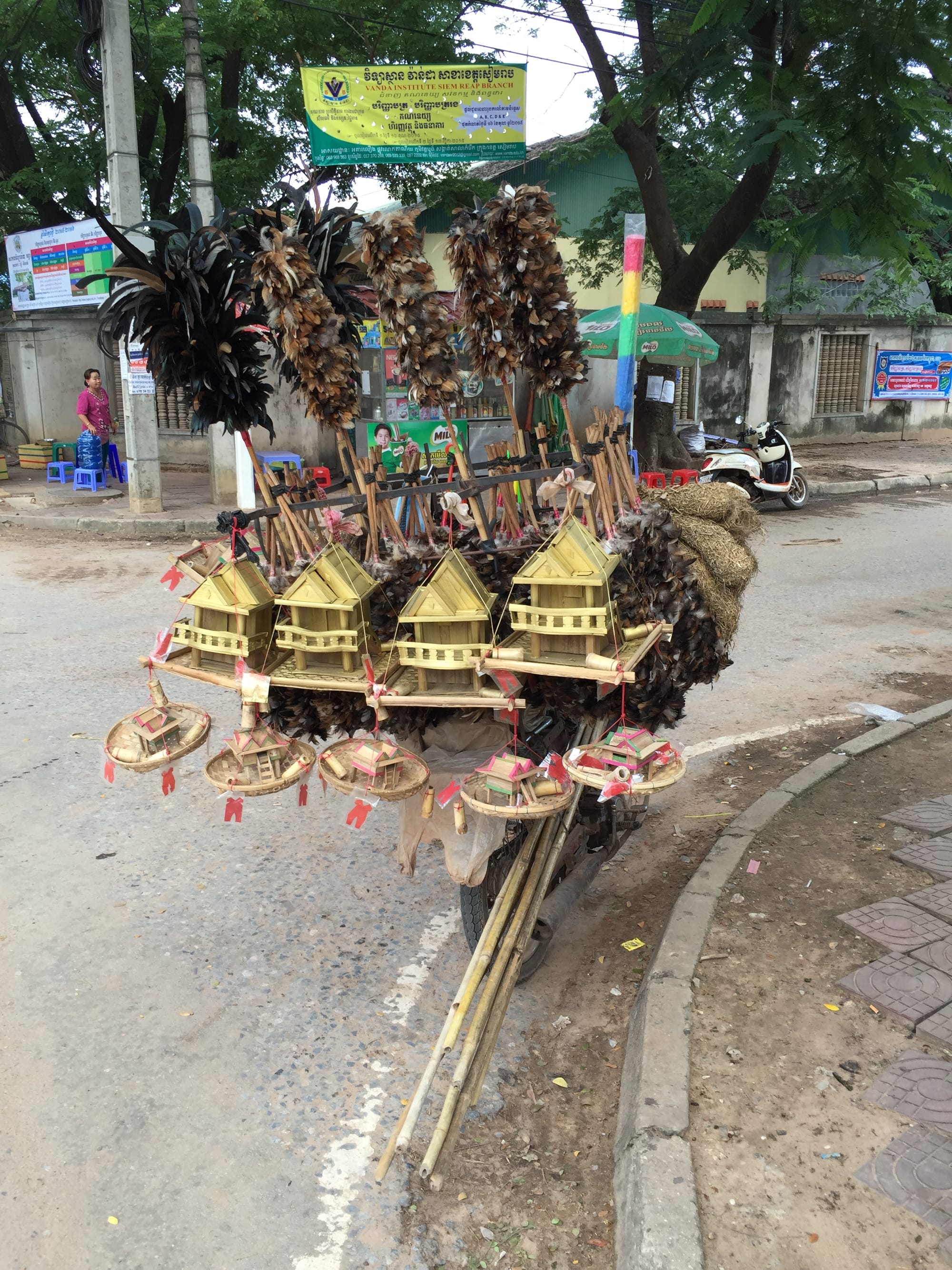 Photo by Author — a seller’s motorbike — Siem Reap, Cambodia