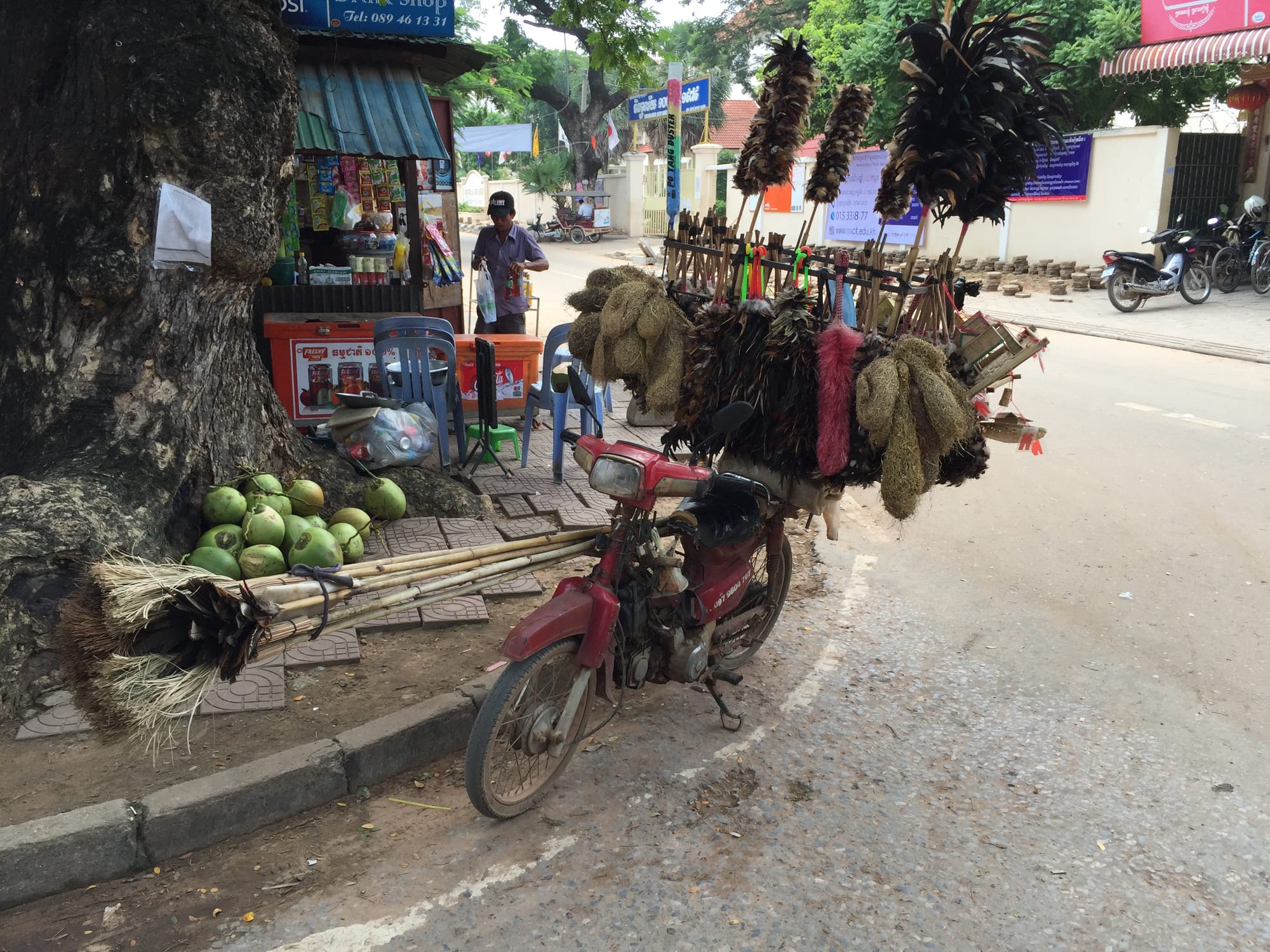 Photo by Author — the same motorbike as above, but from the front — Siem Reap, Cambodia