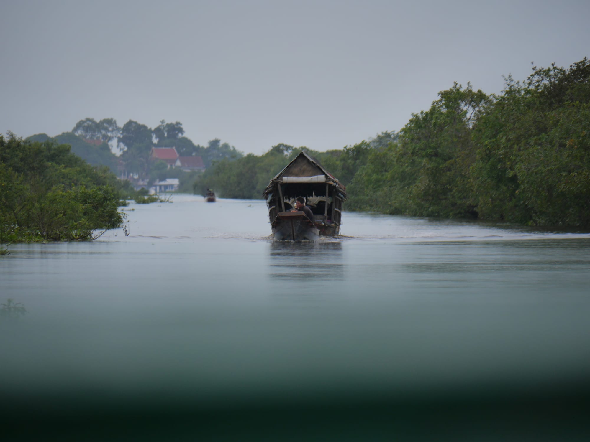 Photo by Author — traffic out to Mechrey Floating Village, Siem Reap, Cambodia