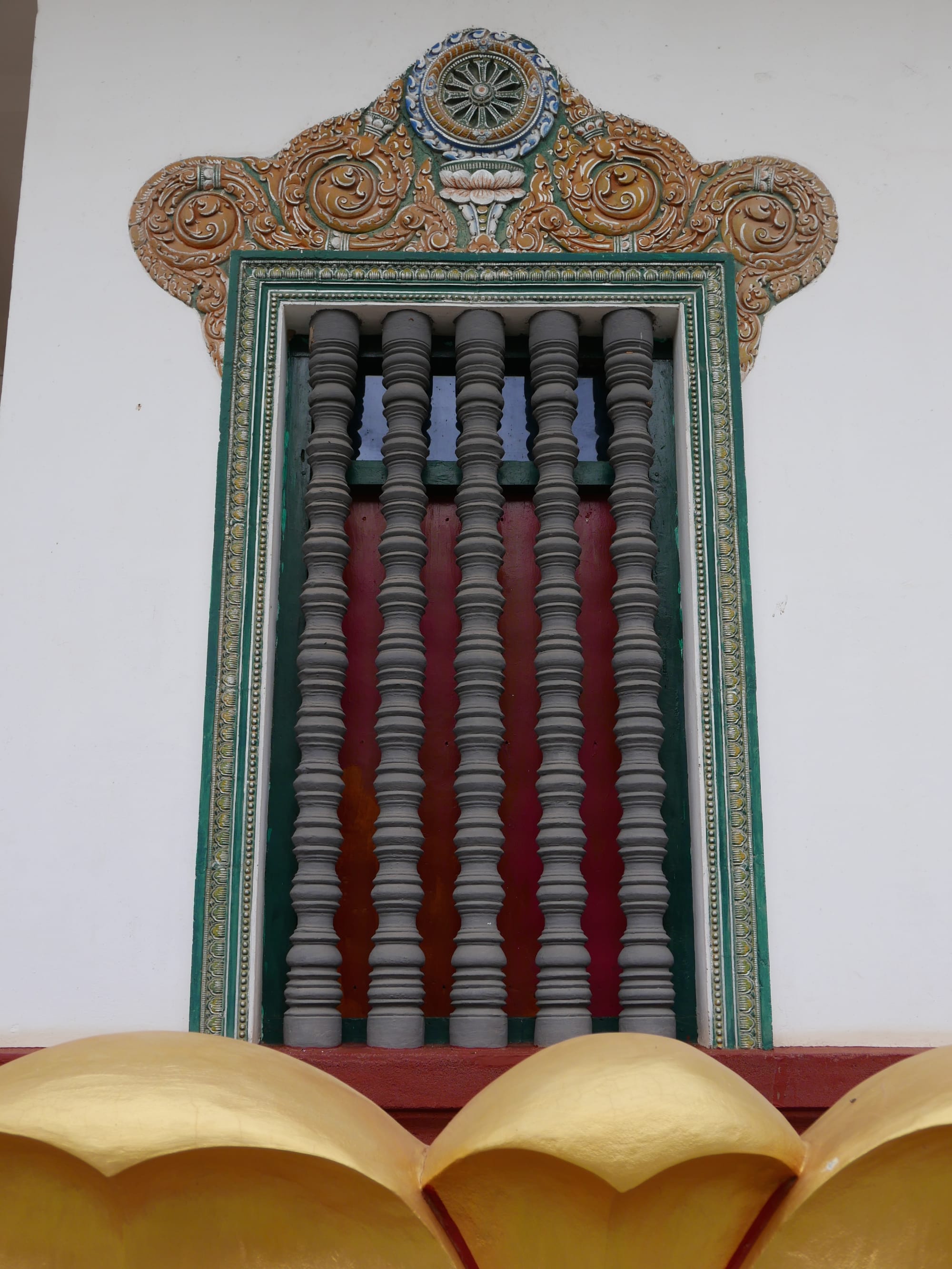 Photo by Author — window grill — Wat Preah Prohm Rath (Wat Preah Prom Rath), Pokambor Avenue, Siem Reap, Cambodia