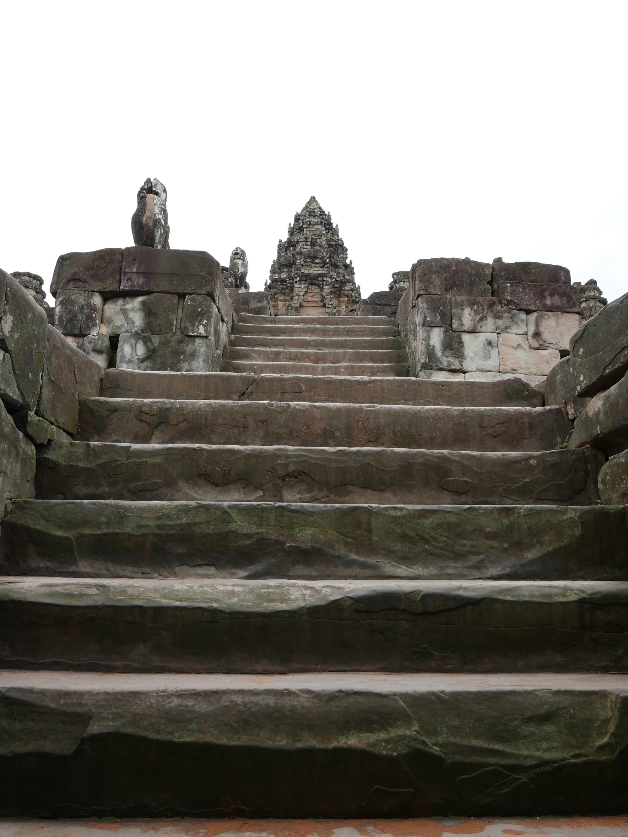 Photo by Author — steps to the central tower — Bakong Temple (បាគង), Angkor Archaeological Park, Angkor, Cambodia