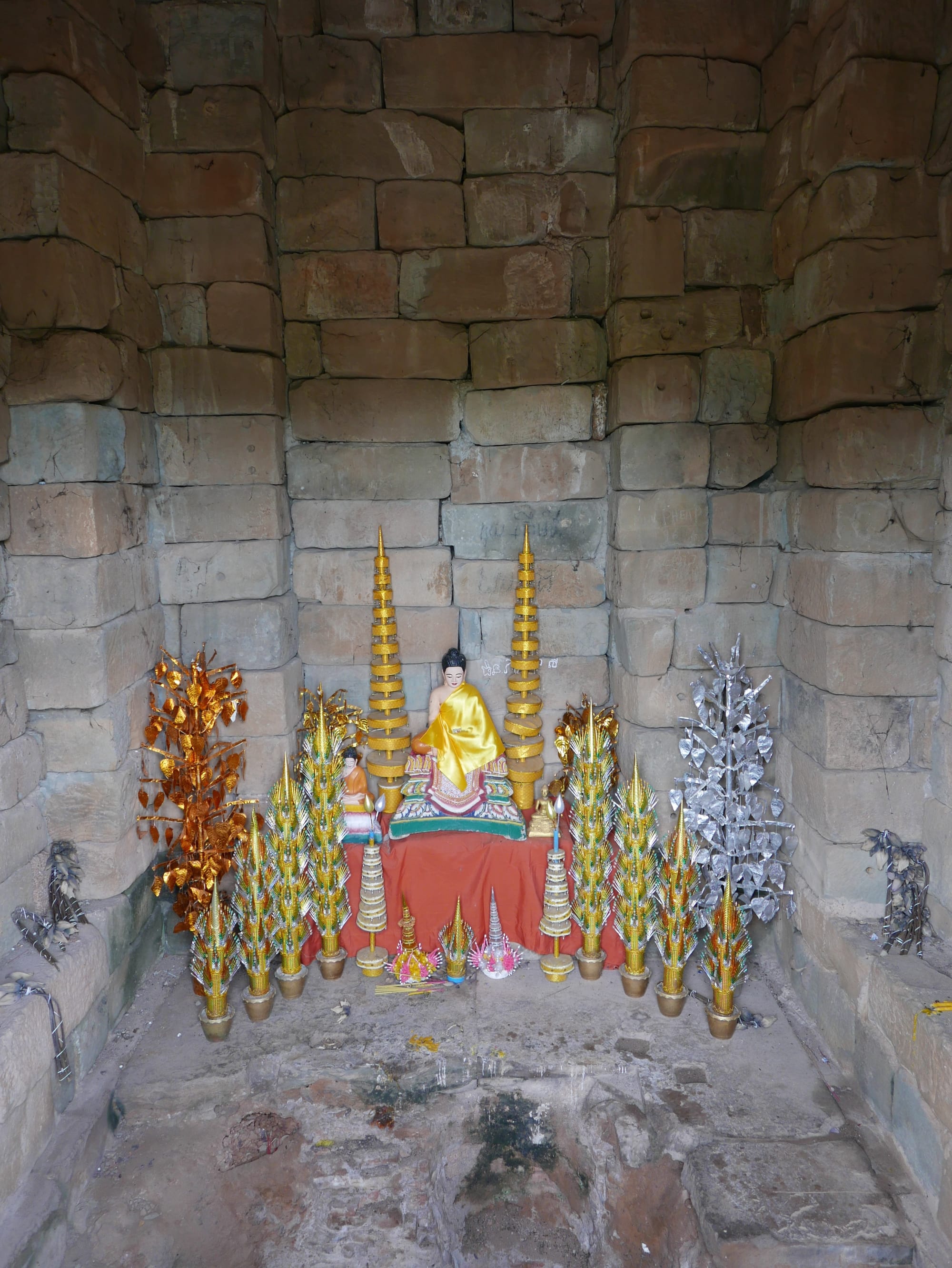 Photo by Author — a shrine in the central tower at Bakong Temple (បាគង), Angkor Archaeological Park, Angkor, Cambodia