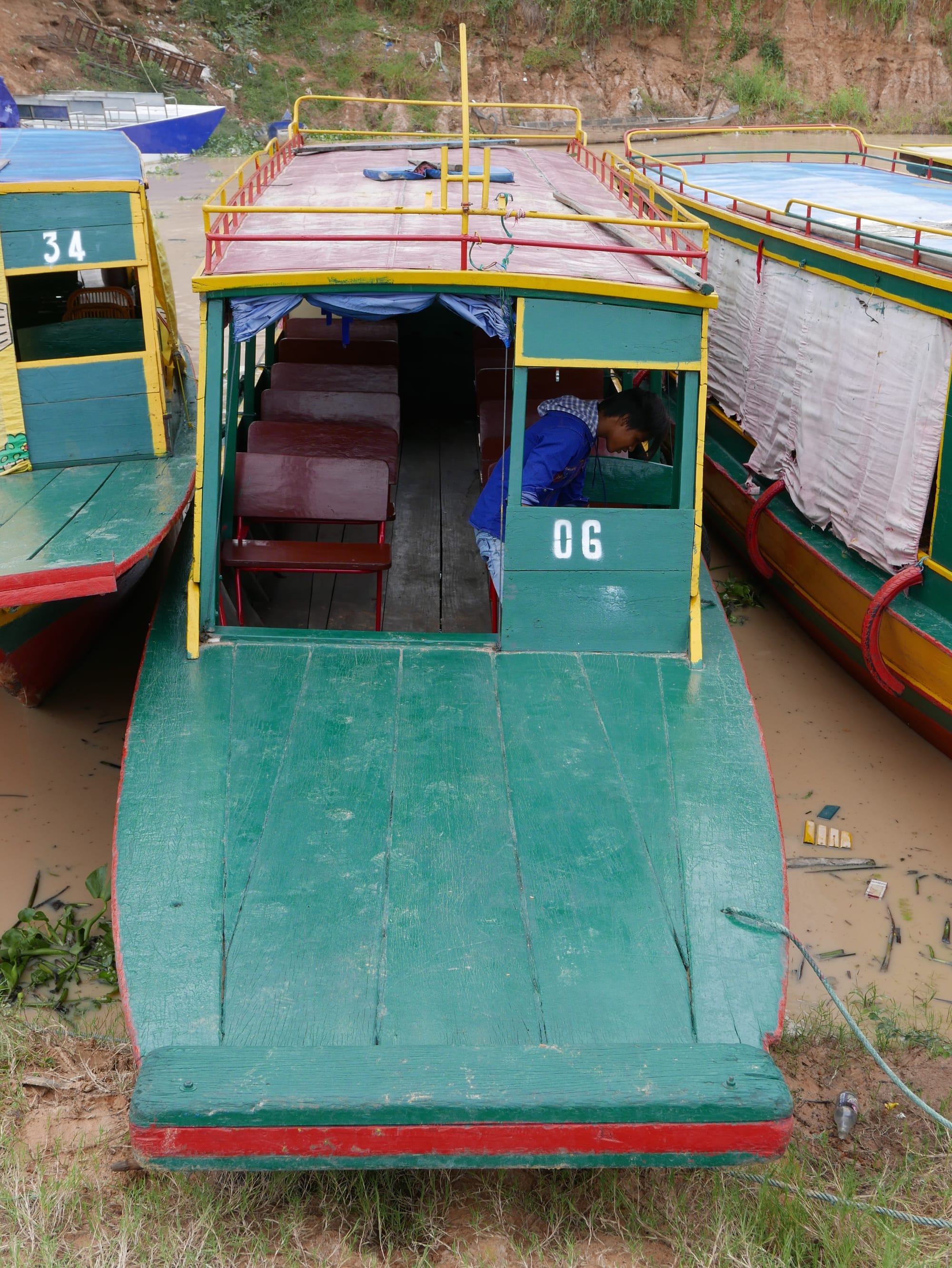 Photo by Author — the boat out to Mechrey Floating Village, Siem Reap, Cambodia