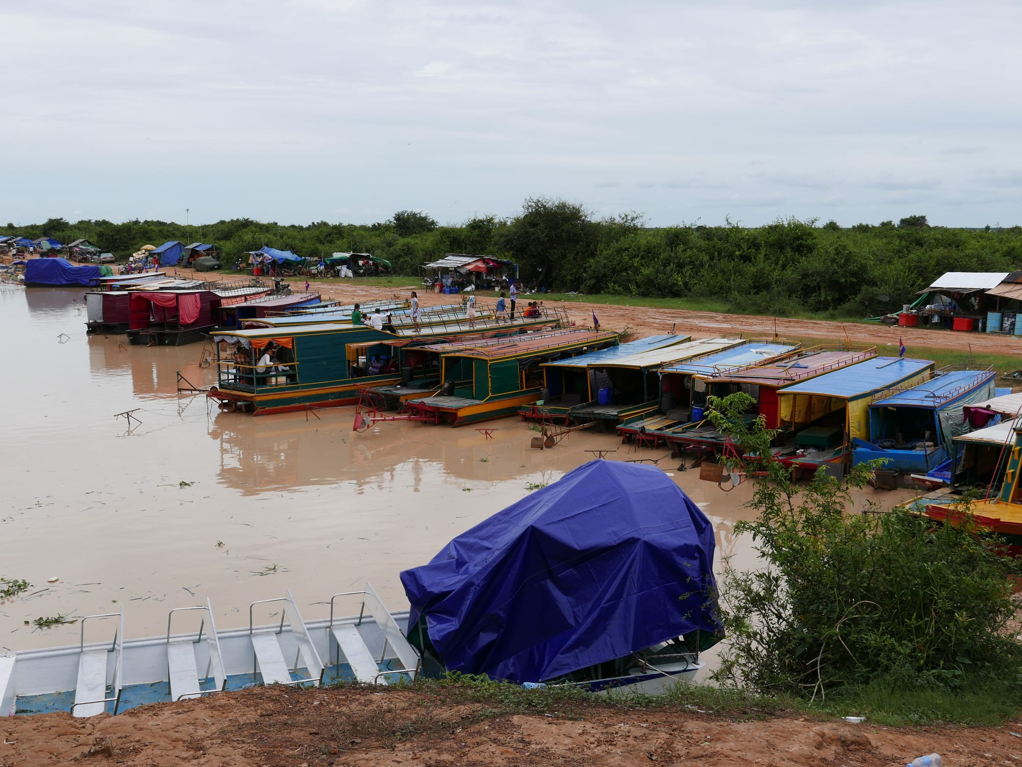 Photo by Author — boat terminal for trips out to Mechrey Floating Village, Siem Reap, Cambodia