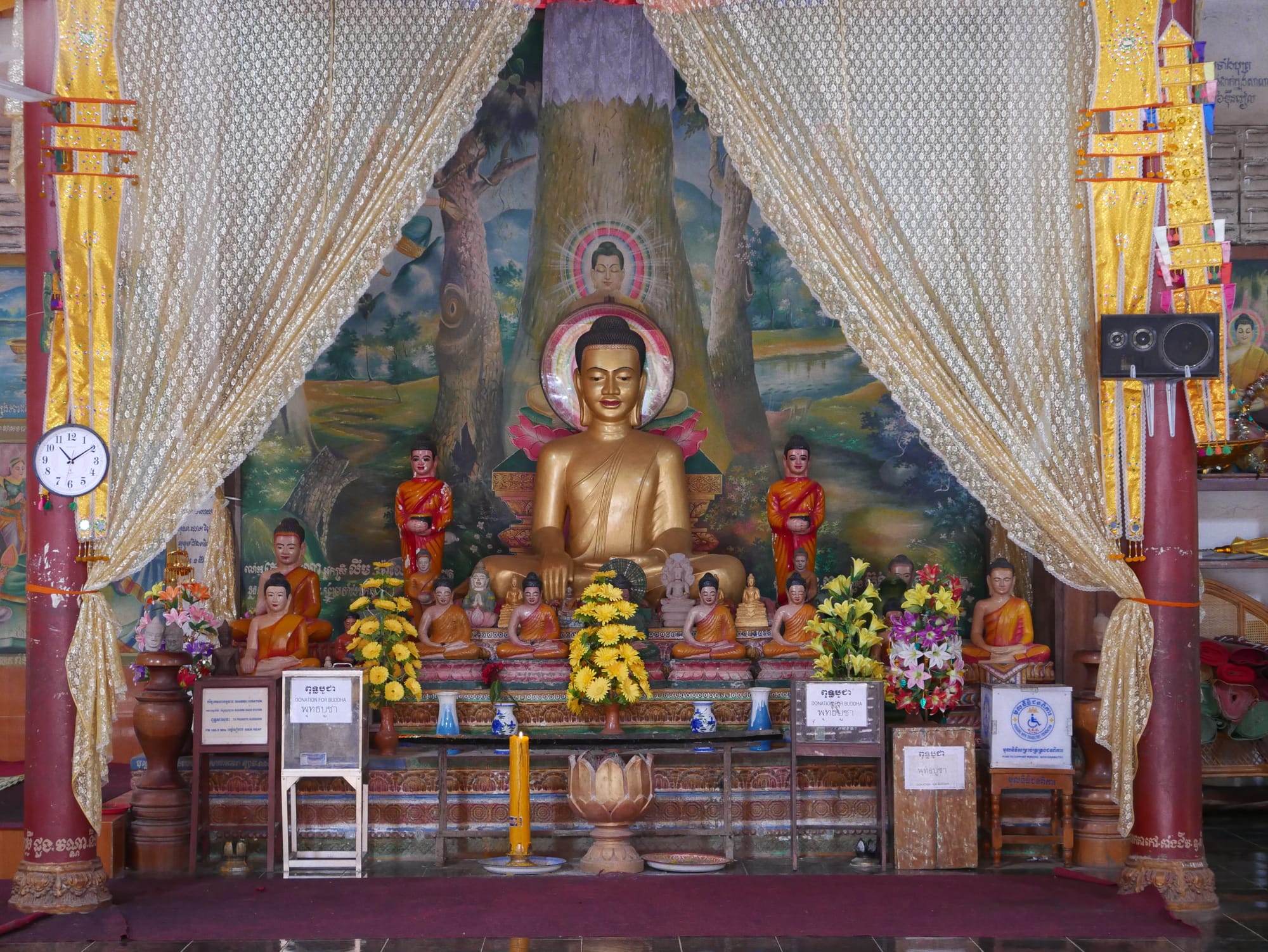 Photo by Author — a shrine at the Wat Thmey Killing Field Memorial, Siem Reap, Cambodia