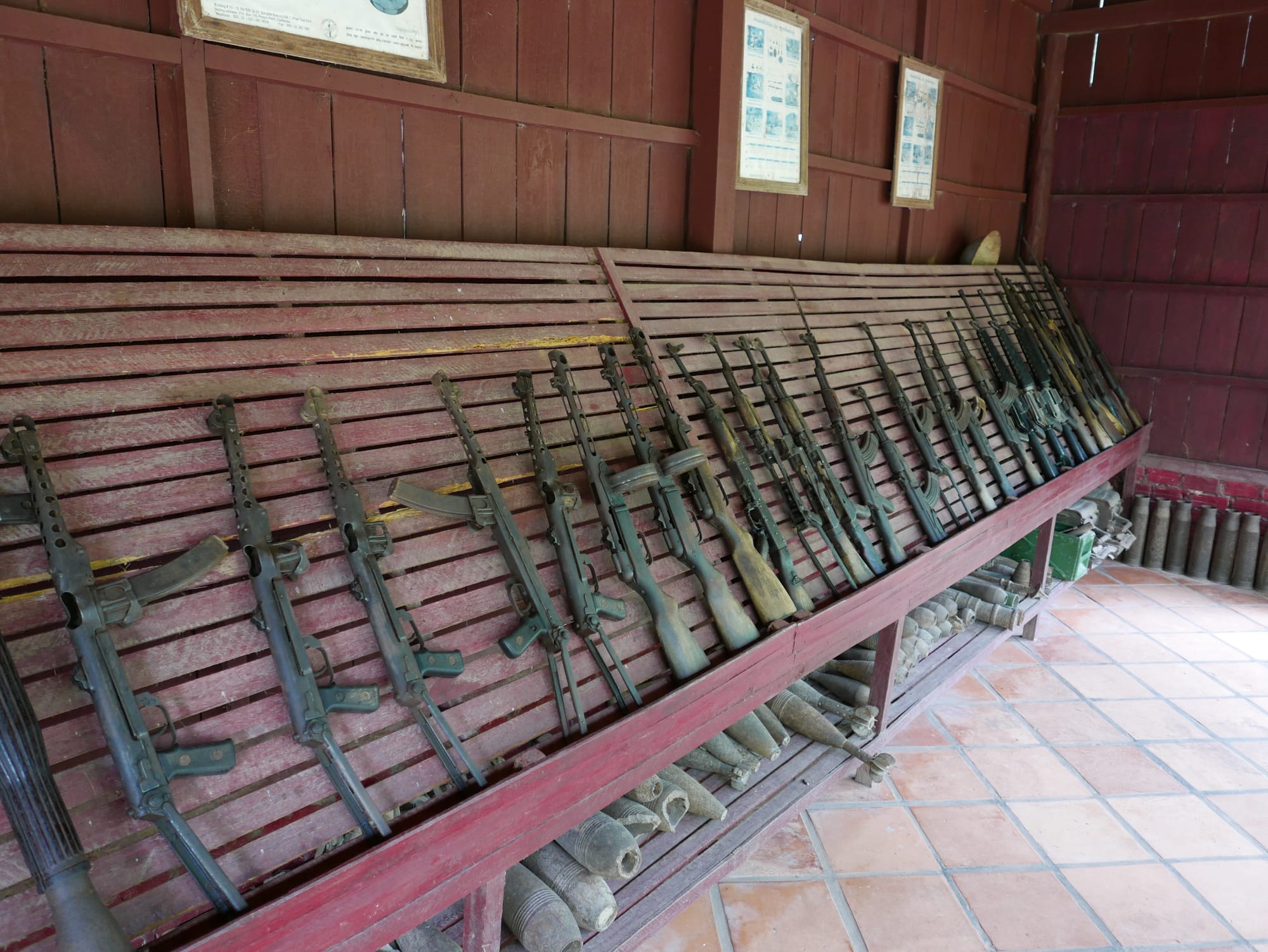 Photo by Author — deactivated weapons — War Museum, Siem Reap, Cambodia