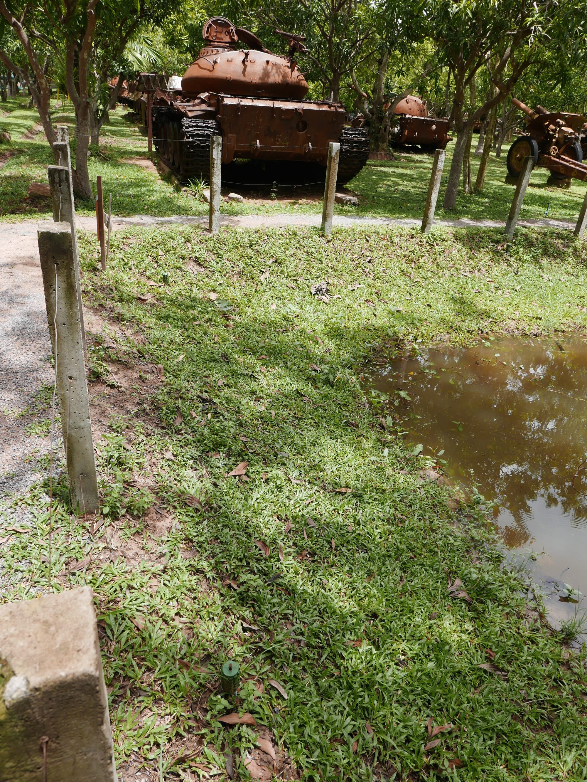 Photo by Author — can you spot the mines and tripwire (the answer is at the end) — War Museum, Siem Reap, Cambodia