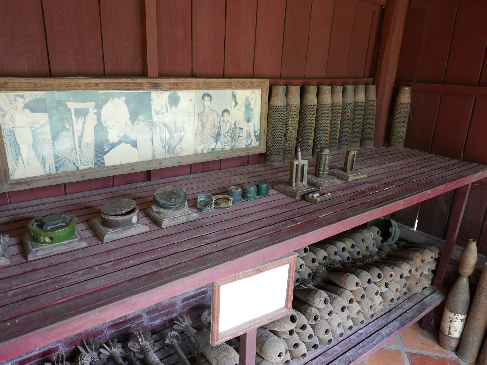 Photo by Author — mines and shells — War Museum, Siem Reap, Cambodia